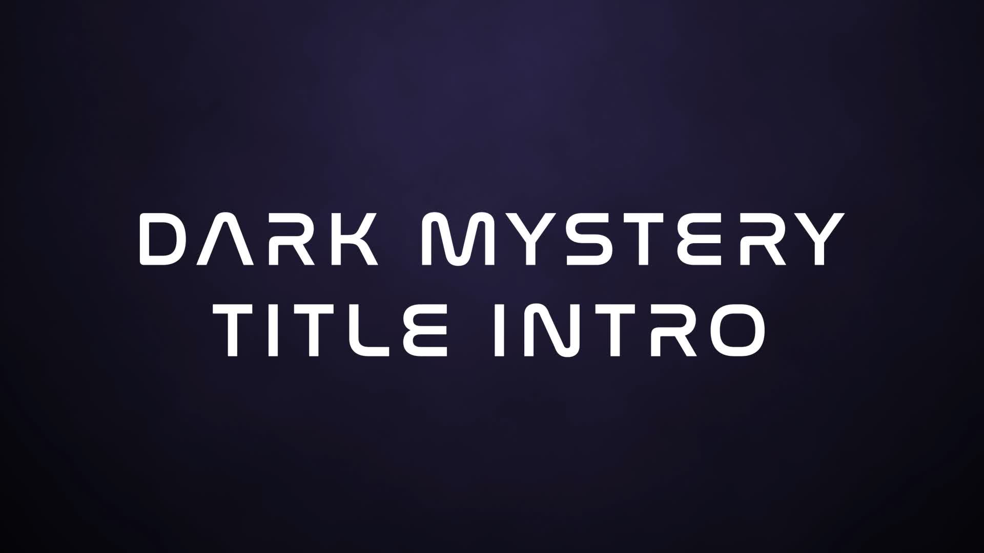 Dark Mystery Superhero Title Intro
