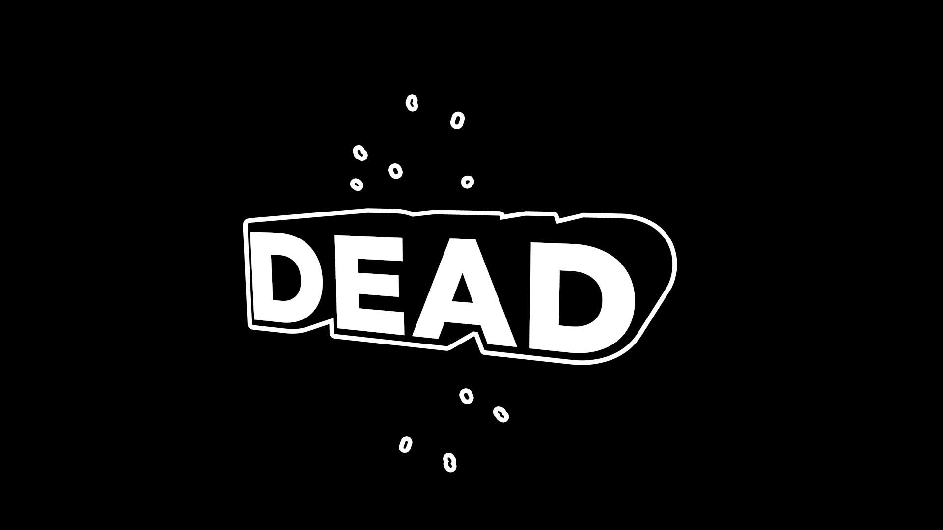 Dead - Cartoon Text