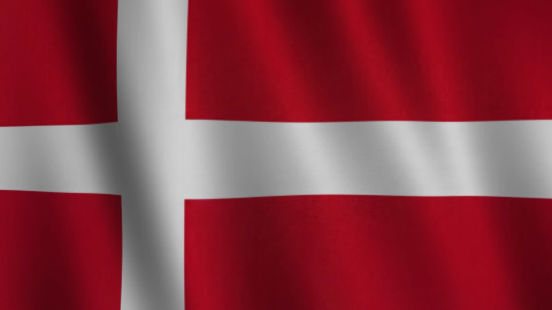 Denmark National Flag Waving