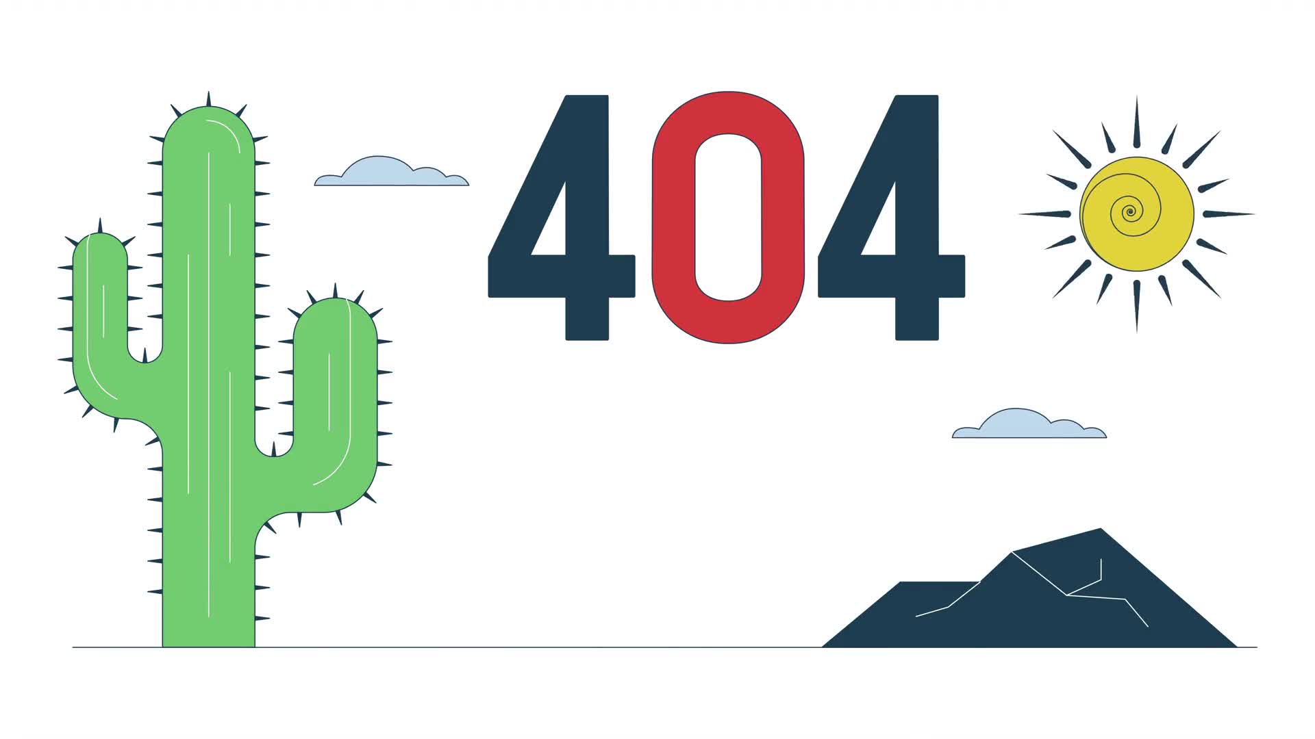 Desert Wasteland 404 Error Animation
