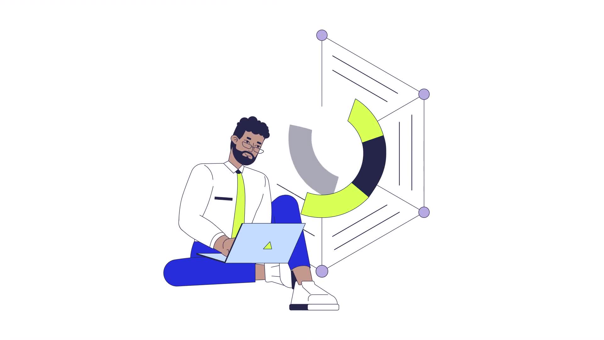 Digital Business Statistics 2D Animation