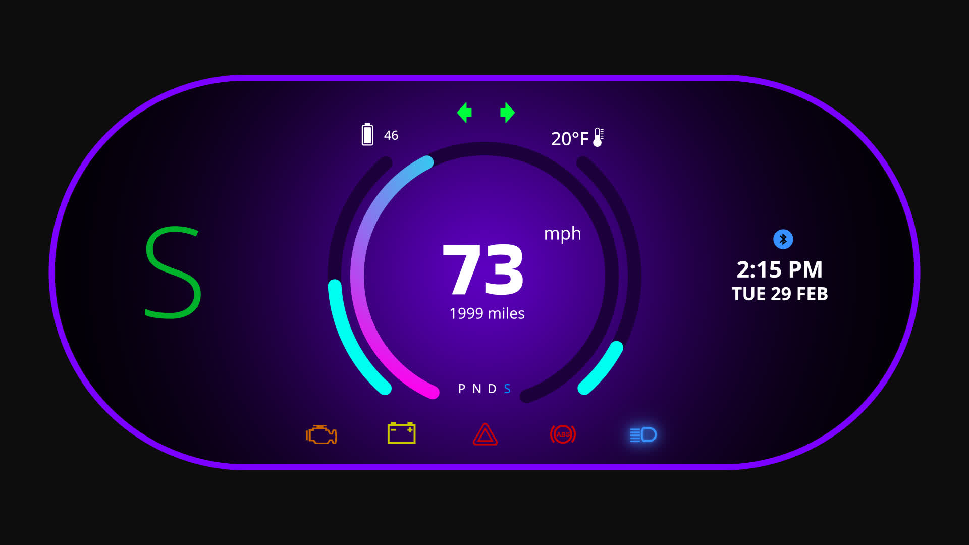 Digital Dashboard Bike Speedometer