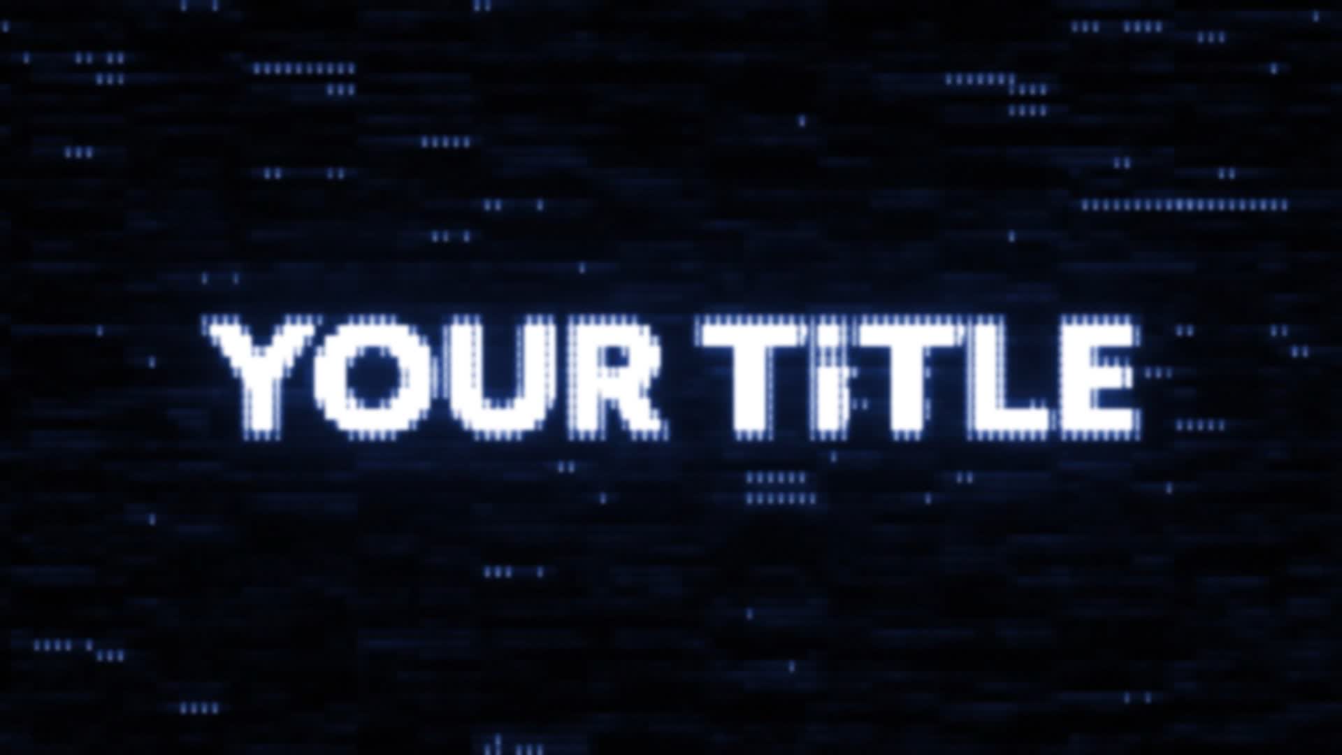 Digital Glitch Text Title