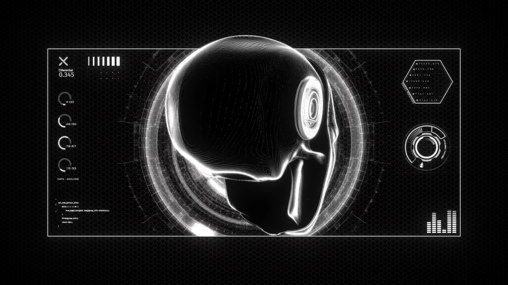 Digital Head Data Screen