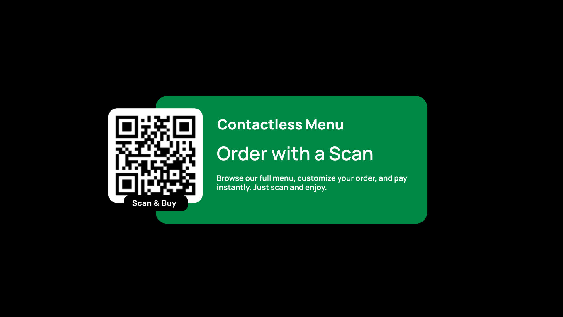 Digital Menu QR Code With Button Animation
