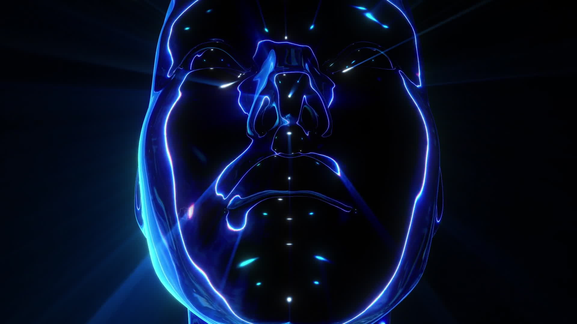 Disco Face Strobe Lights Blue
