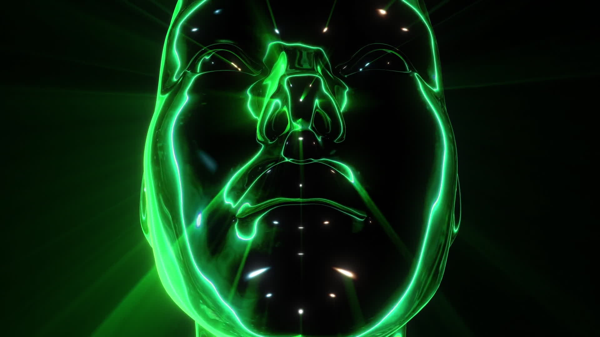 Disco Face Strobe Lights Green