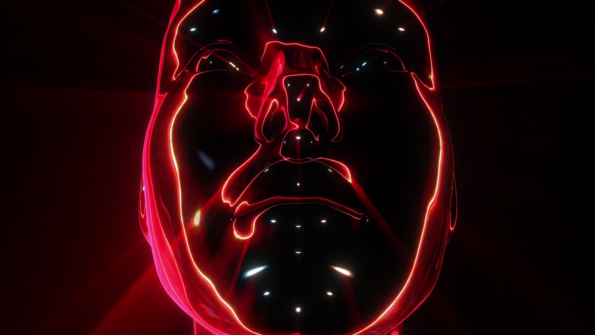 Disco Face Strobe Lights Red