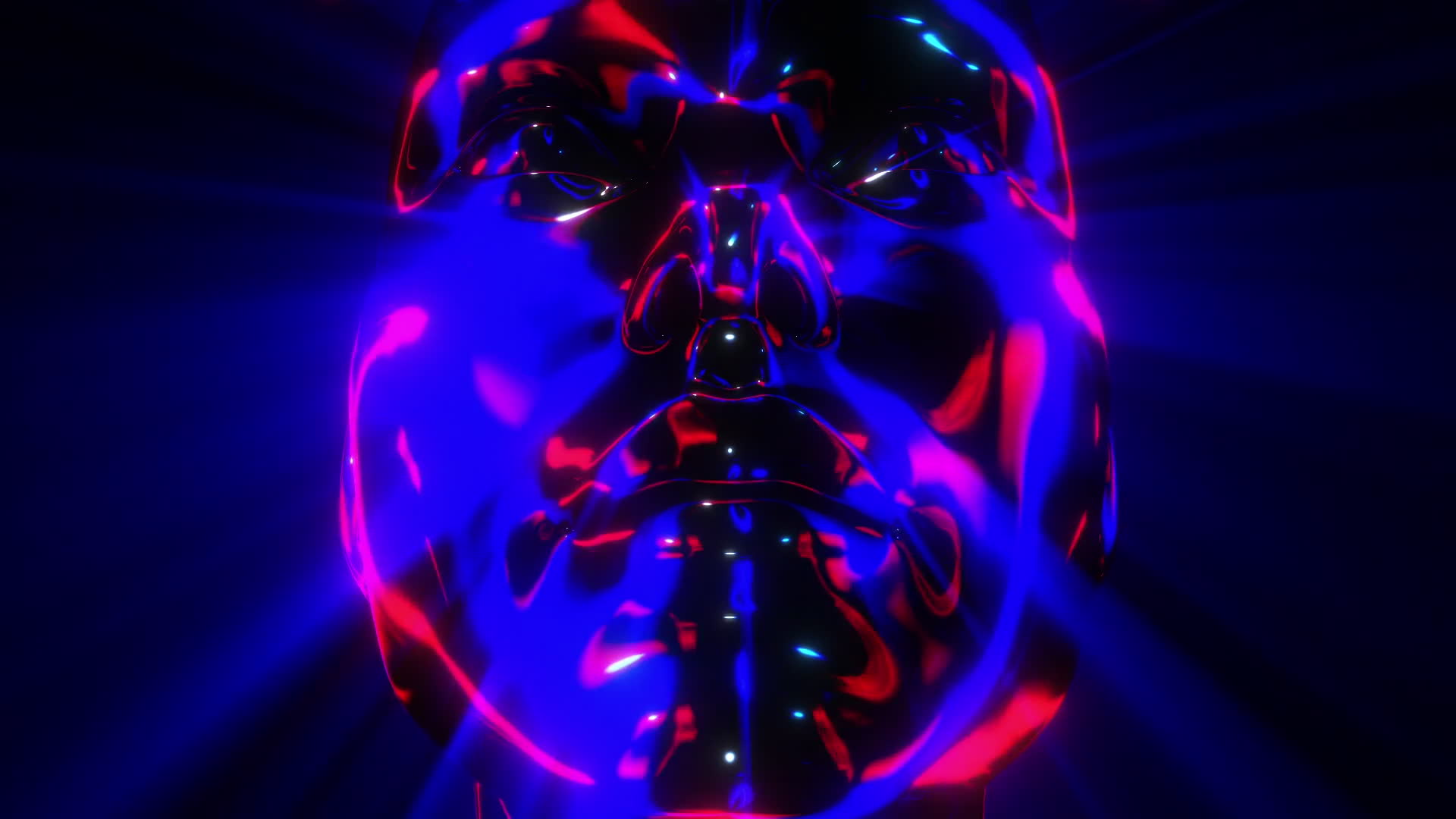 Disco Face Strobe Lights Red And Blue