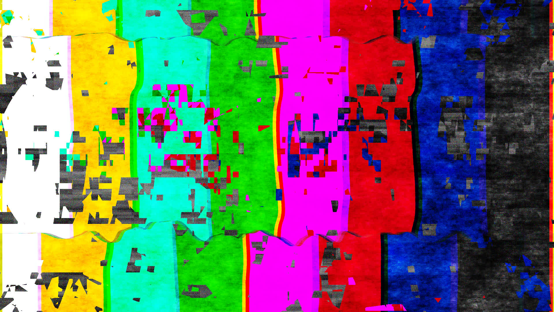 Distorted Color Bars TV Glitch