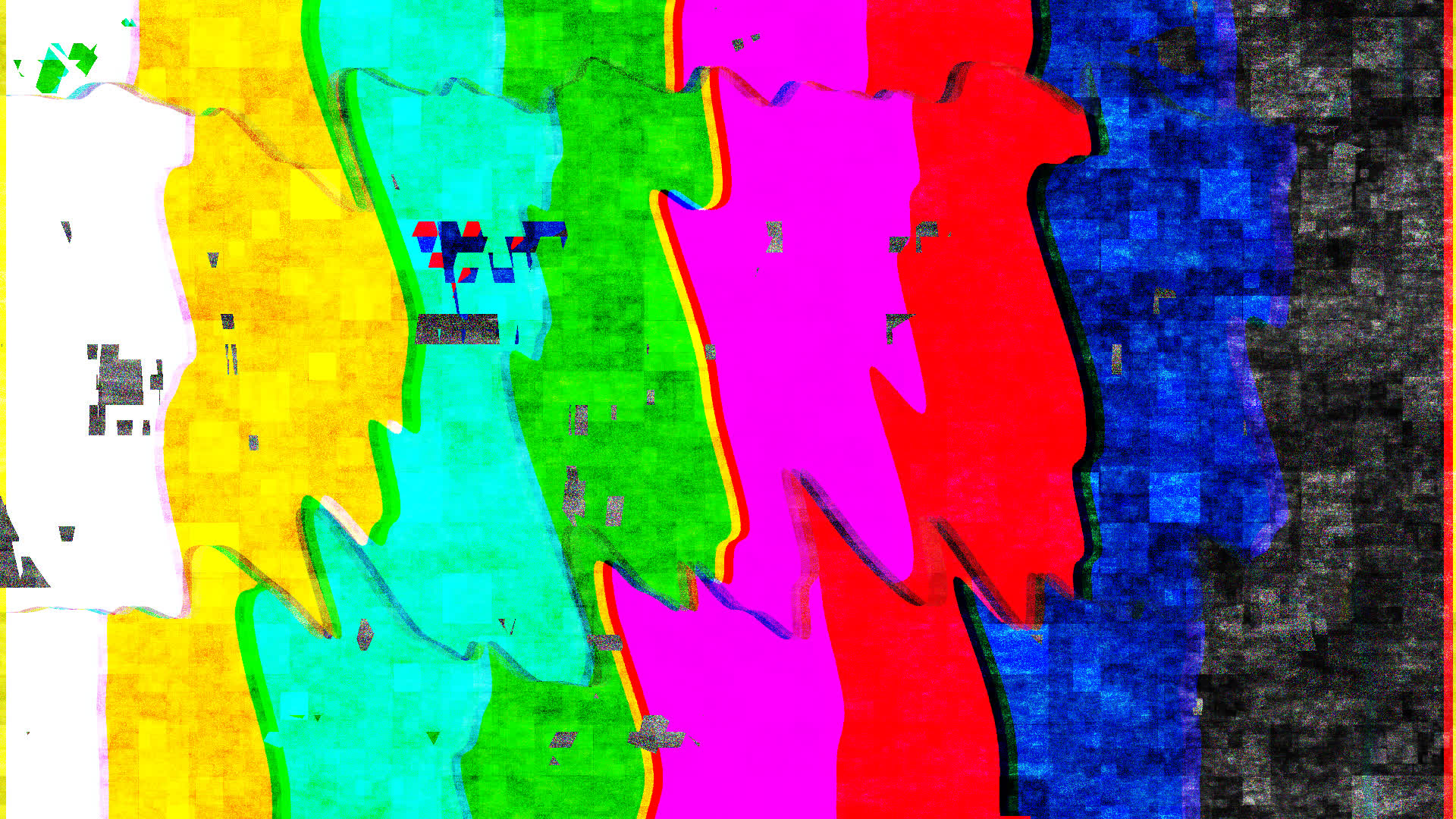 Distortion Television Bar Signal Glitch