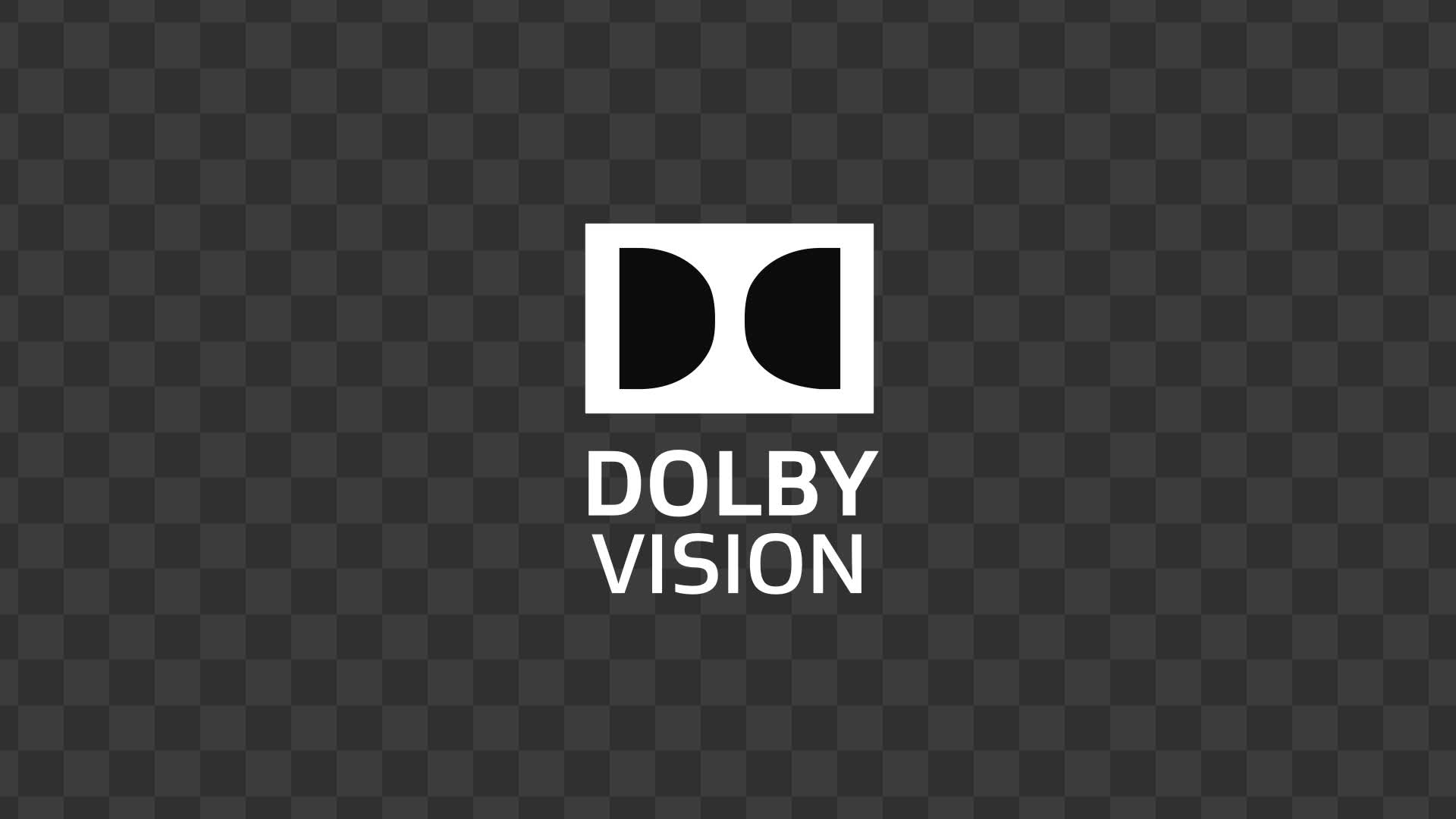Dolby Vision Logo Badge With Text Animation