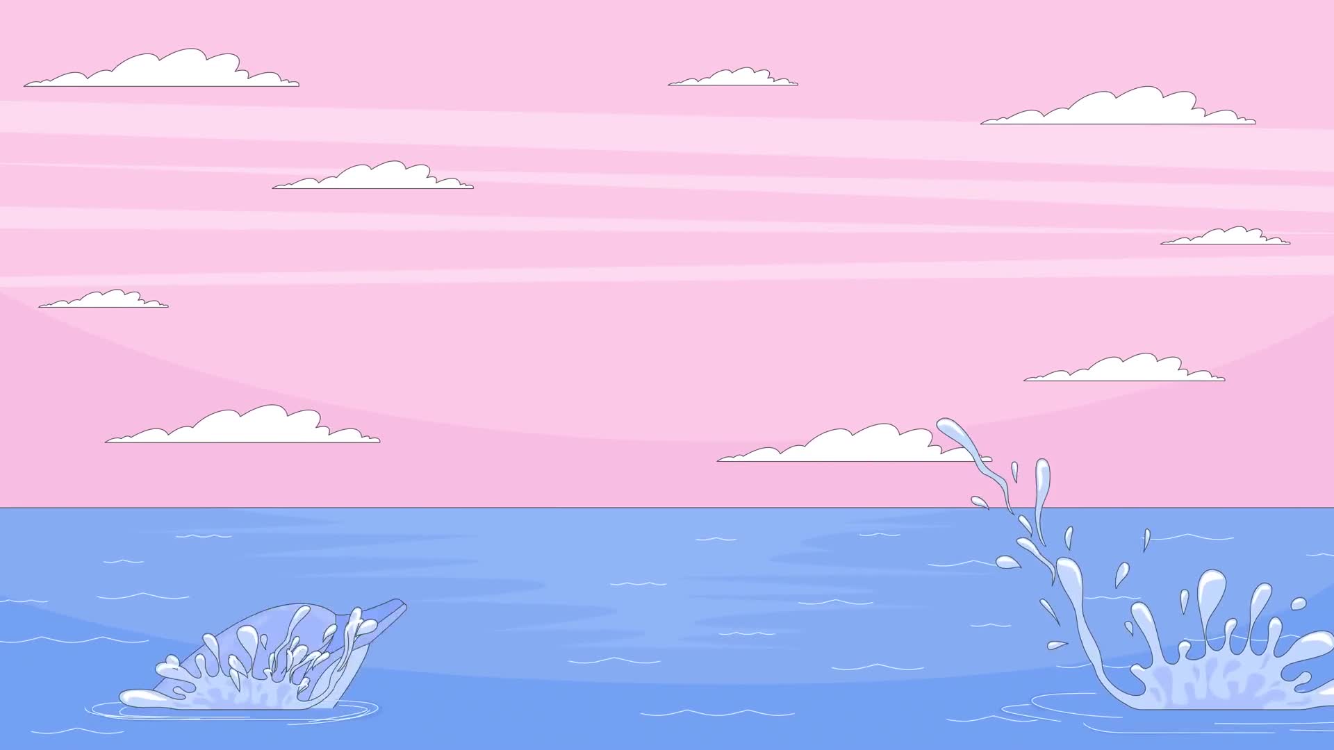 Dolphin Jumping At Sunset Ocean