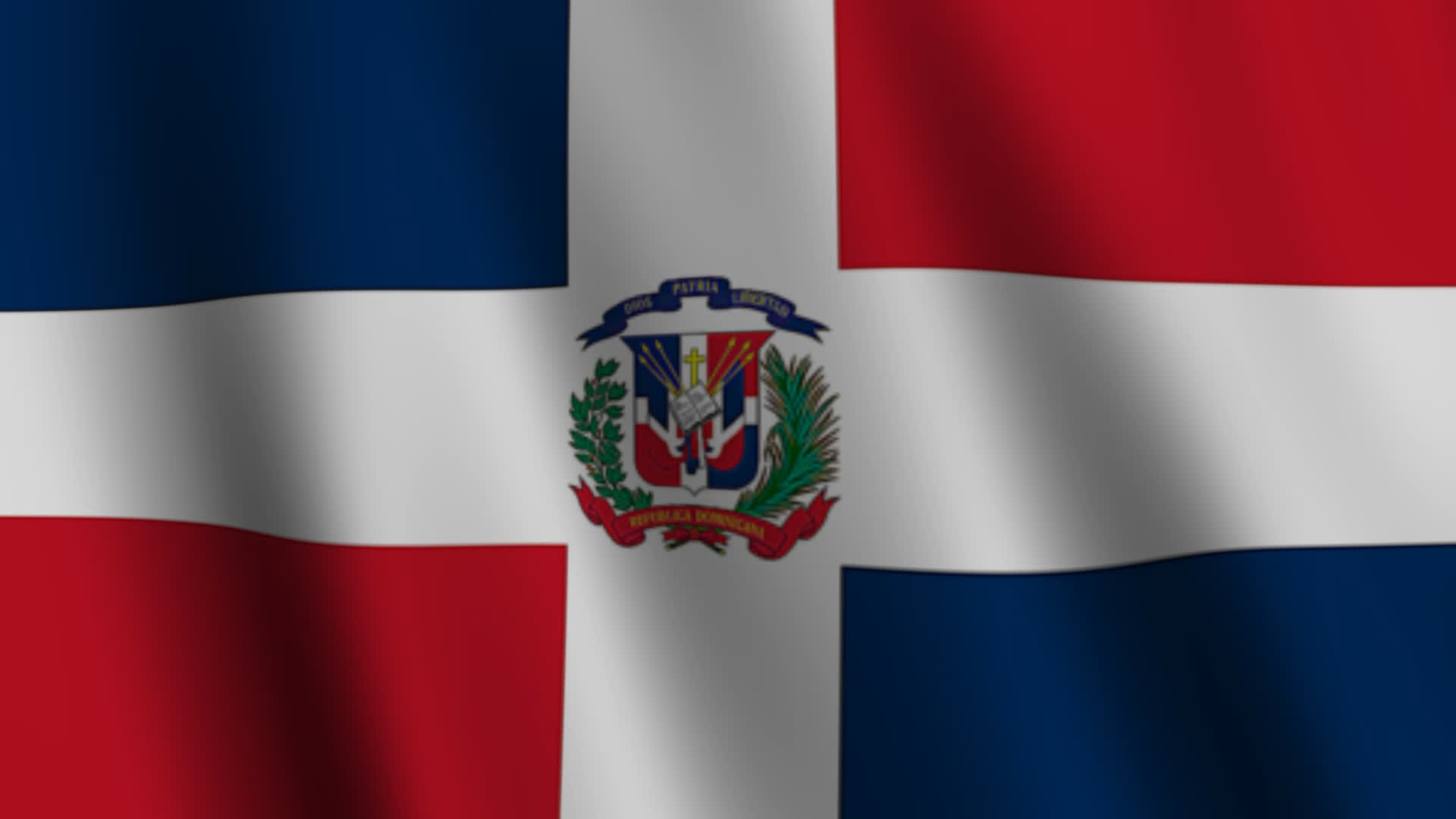 Dominican Republic Waving Flag Background