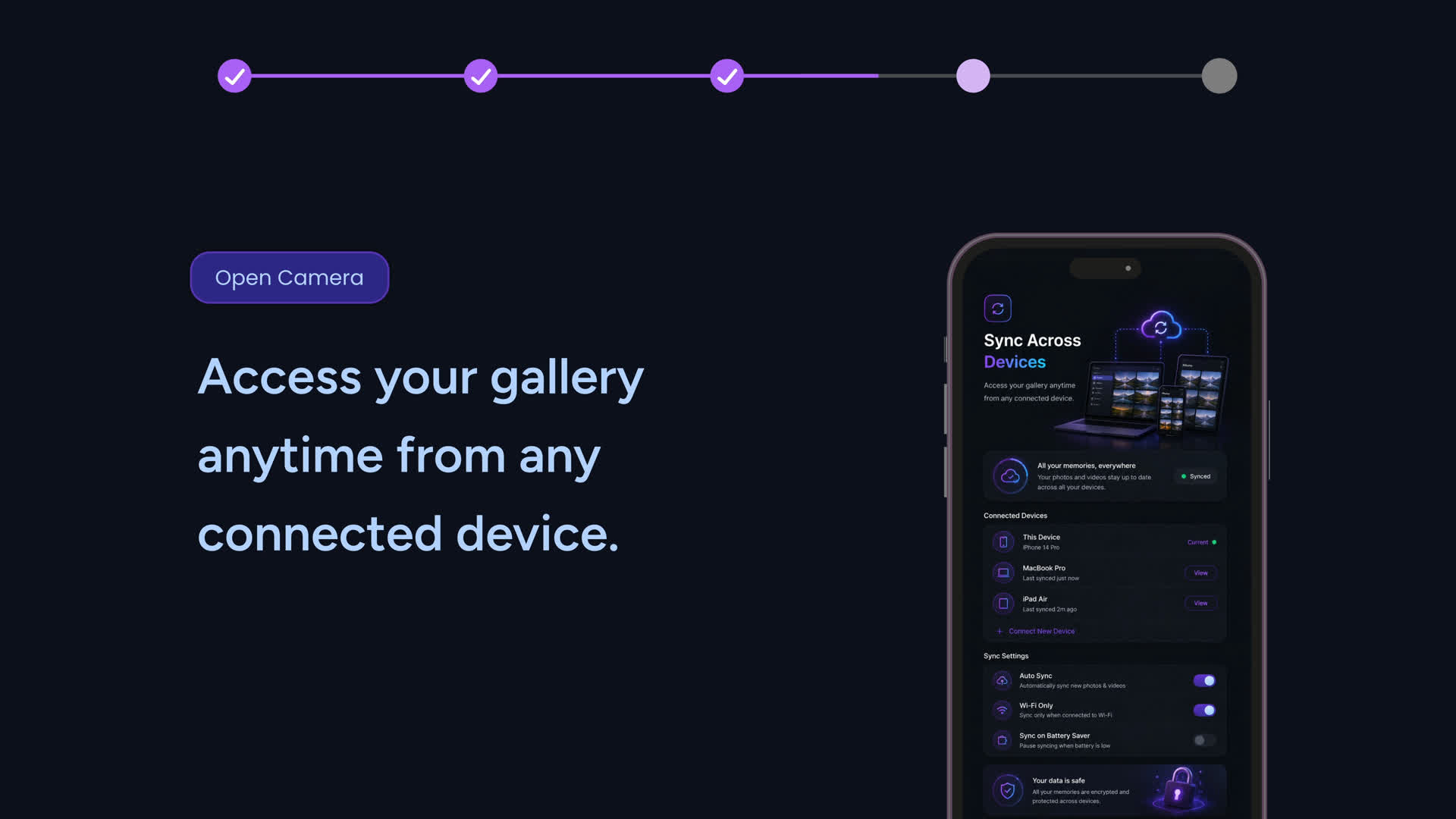 Dual Phone Screen Data Flow Animation