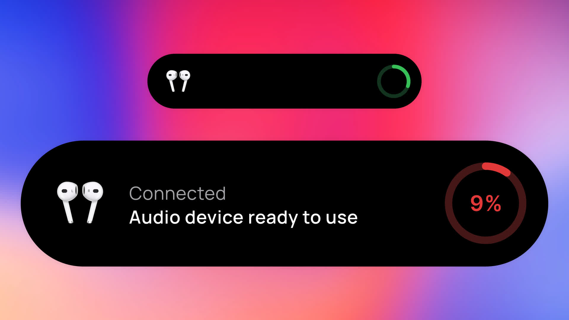Dynamic Island Airpods Battery Status