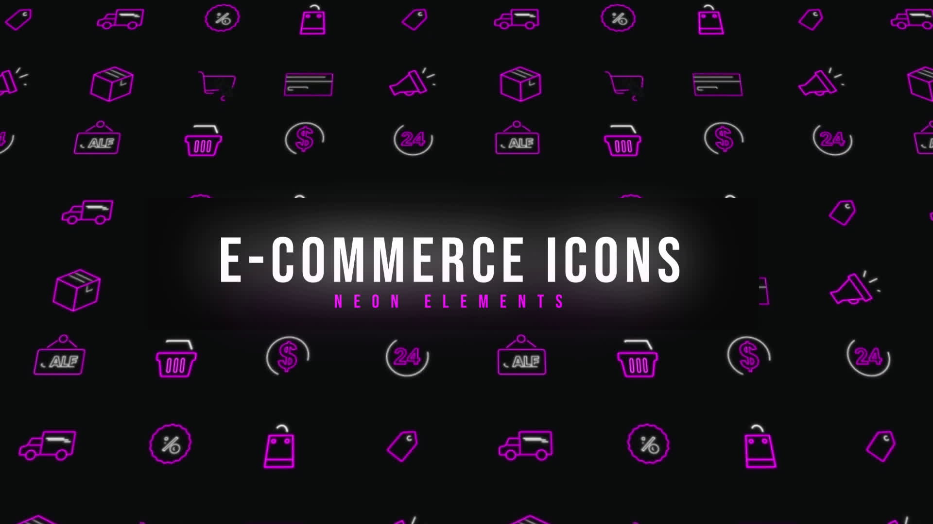 E-commerce Neon Icons