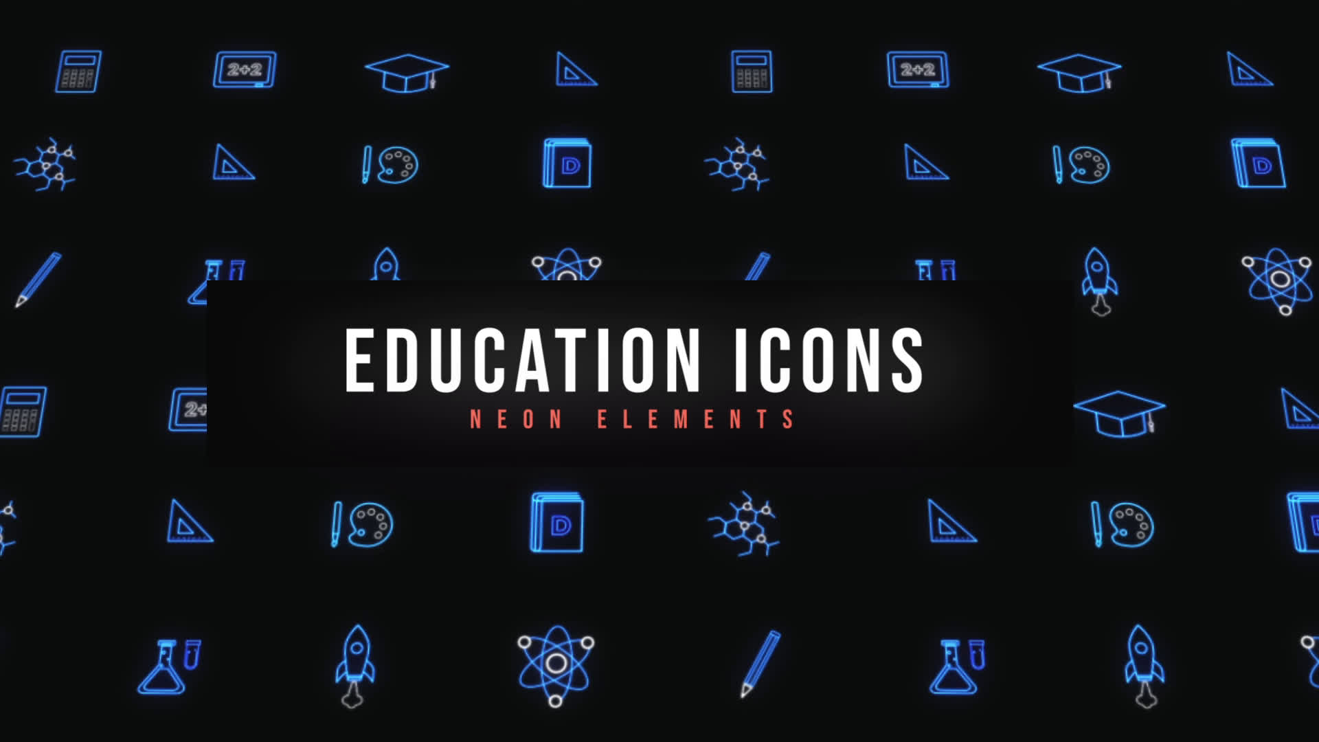 Education Neon Icons