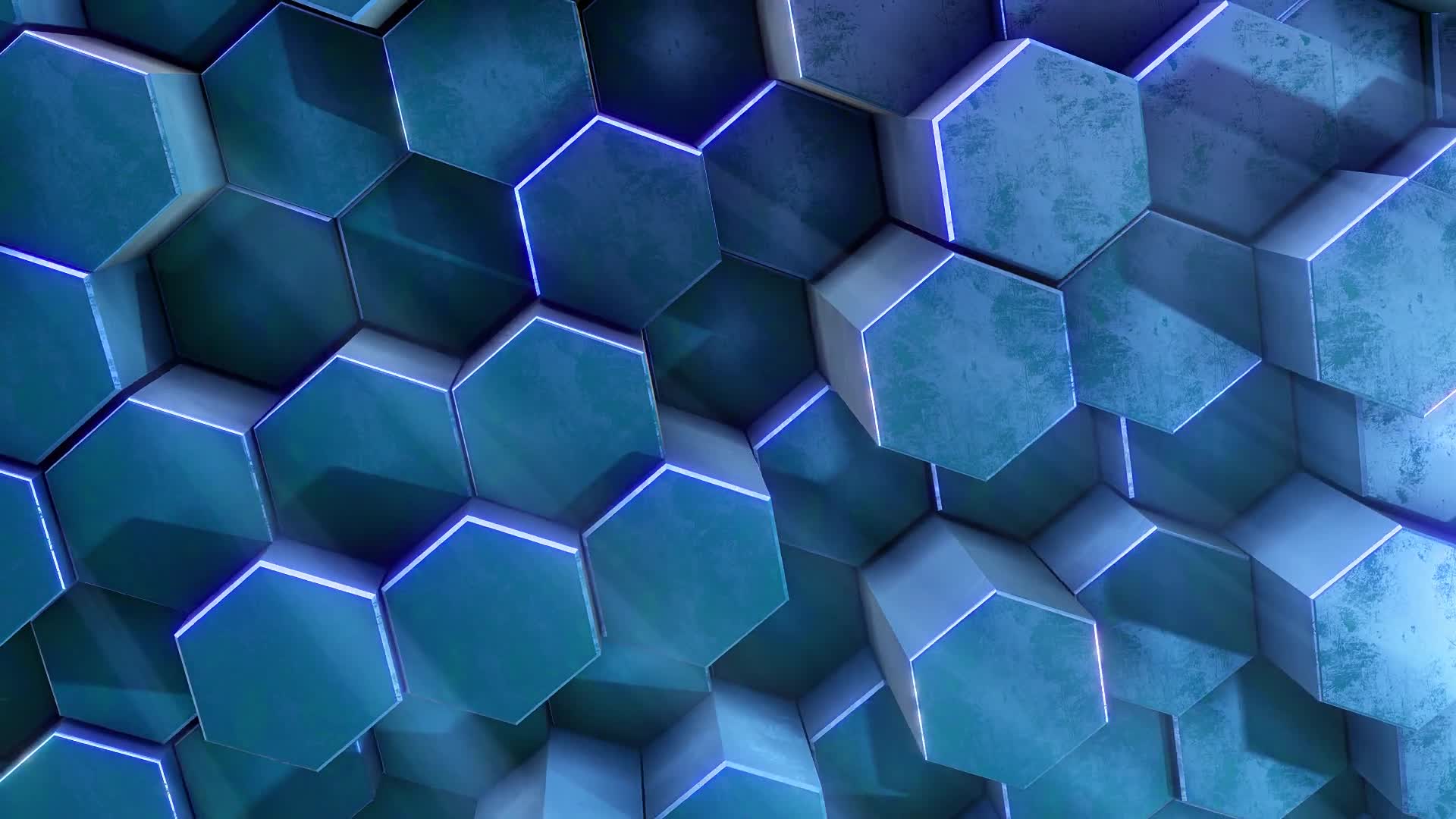Electric Blue Hex Background