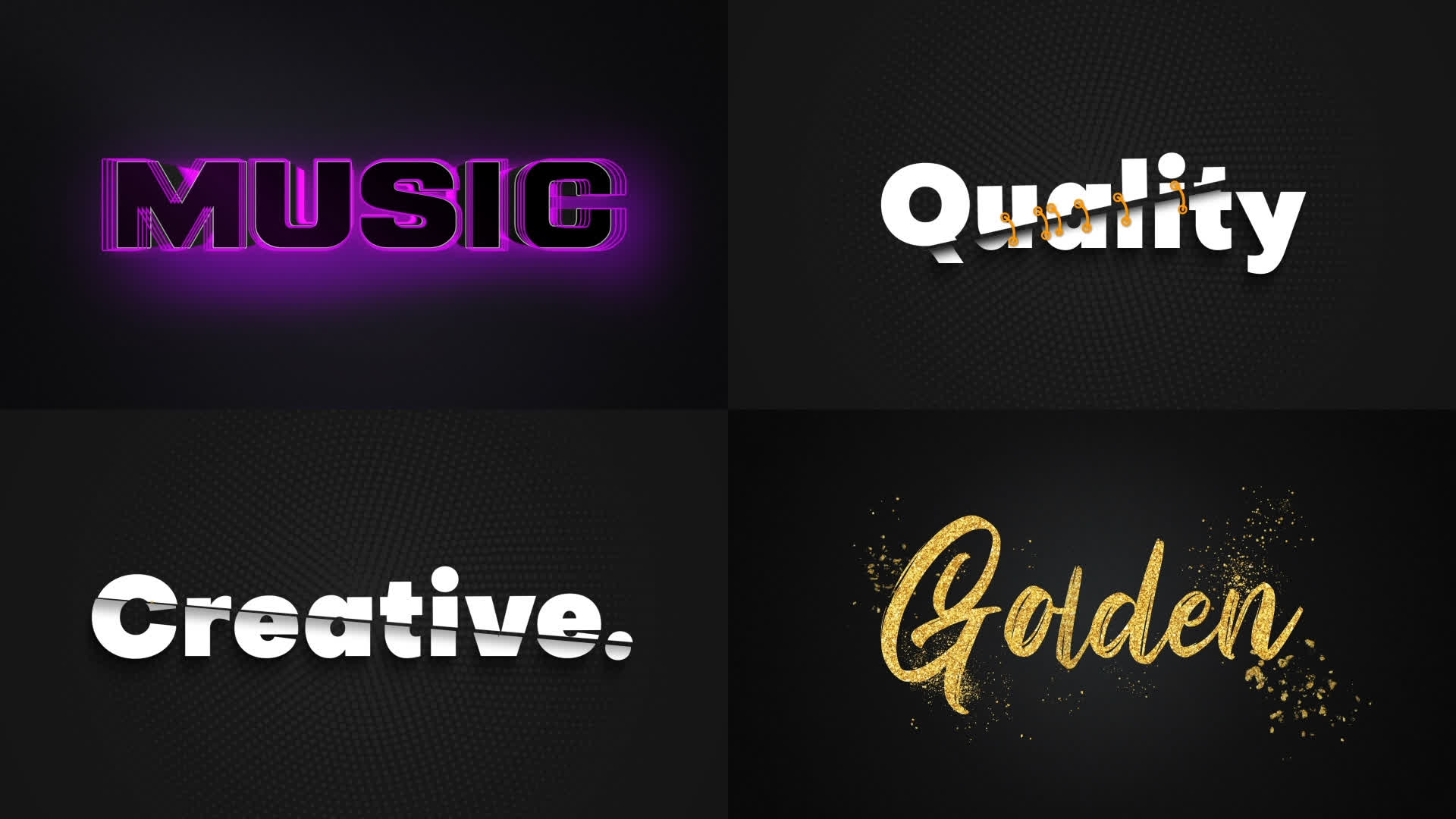 Elegant Gold And Modern Text Effects Set