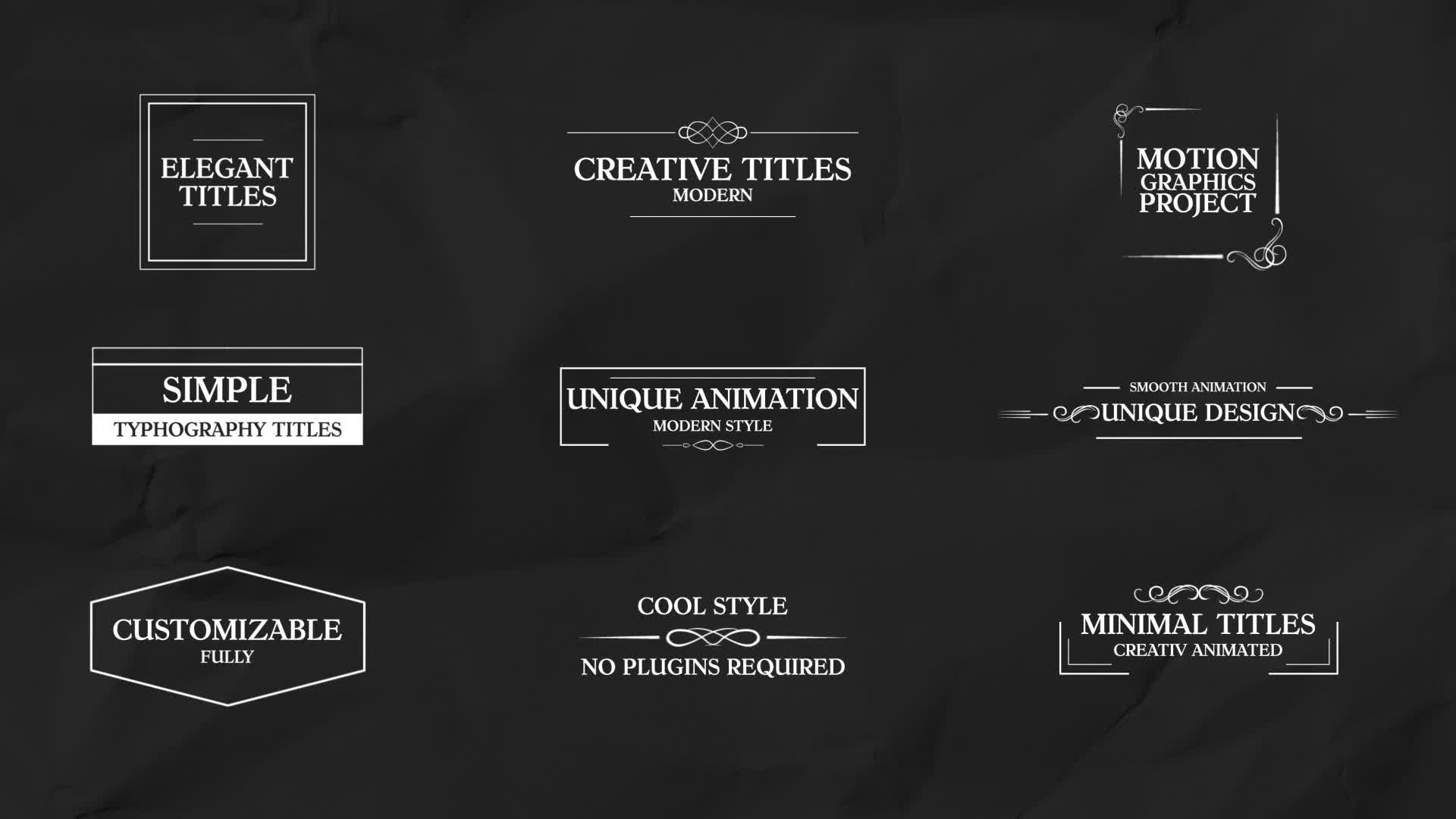 Elegant Simple Titles