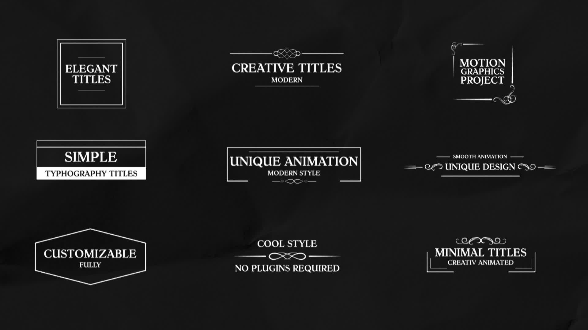 Elegant Simple Titles