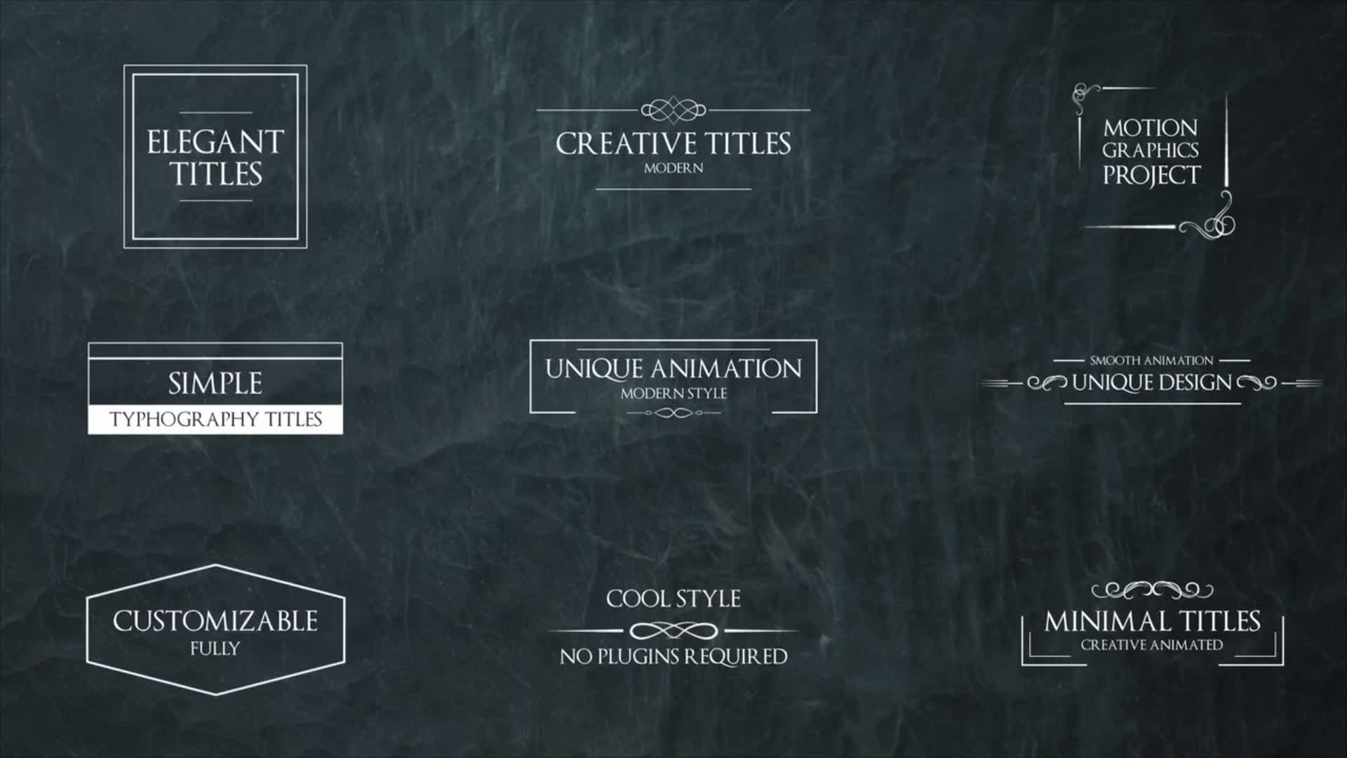 Elegant Simple Titles