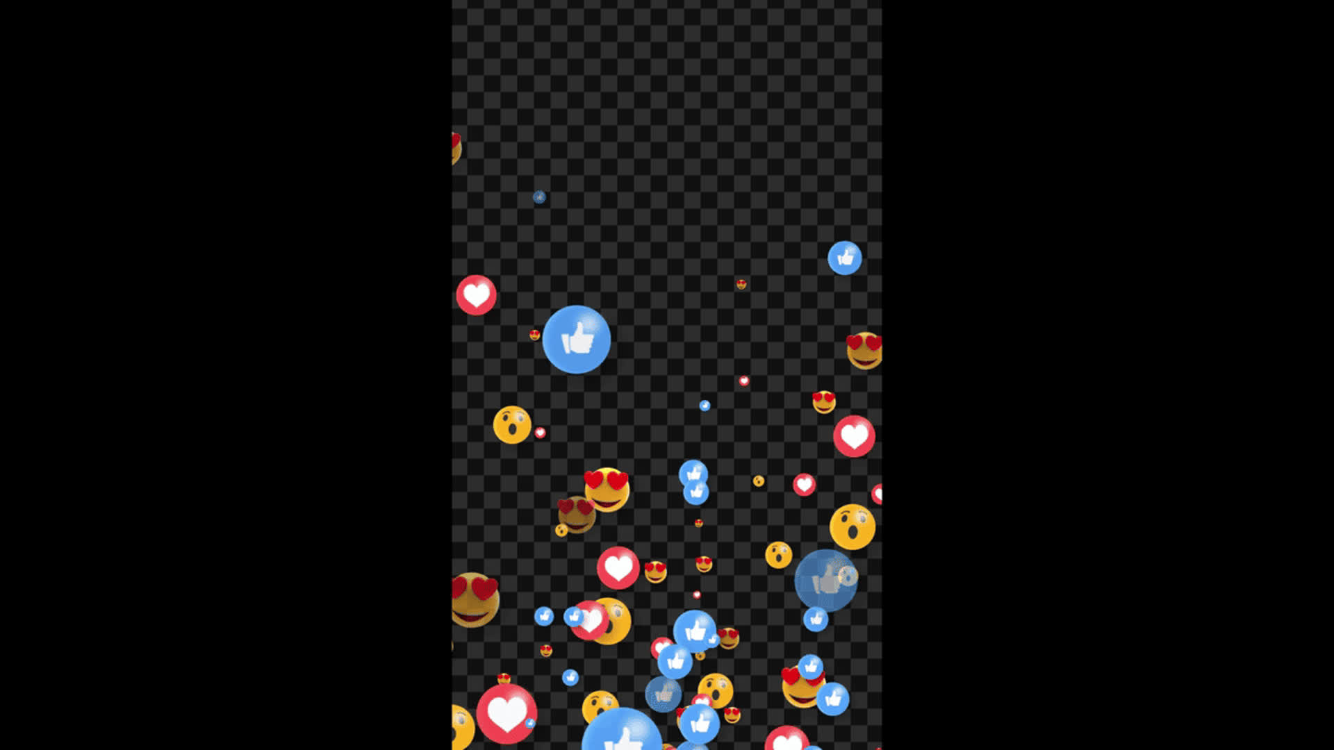 Emoji Bursts From Bottom Overlay