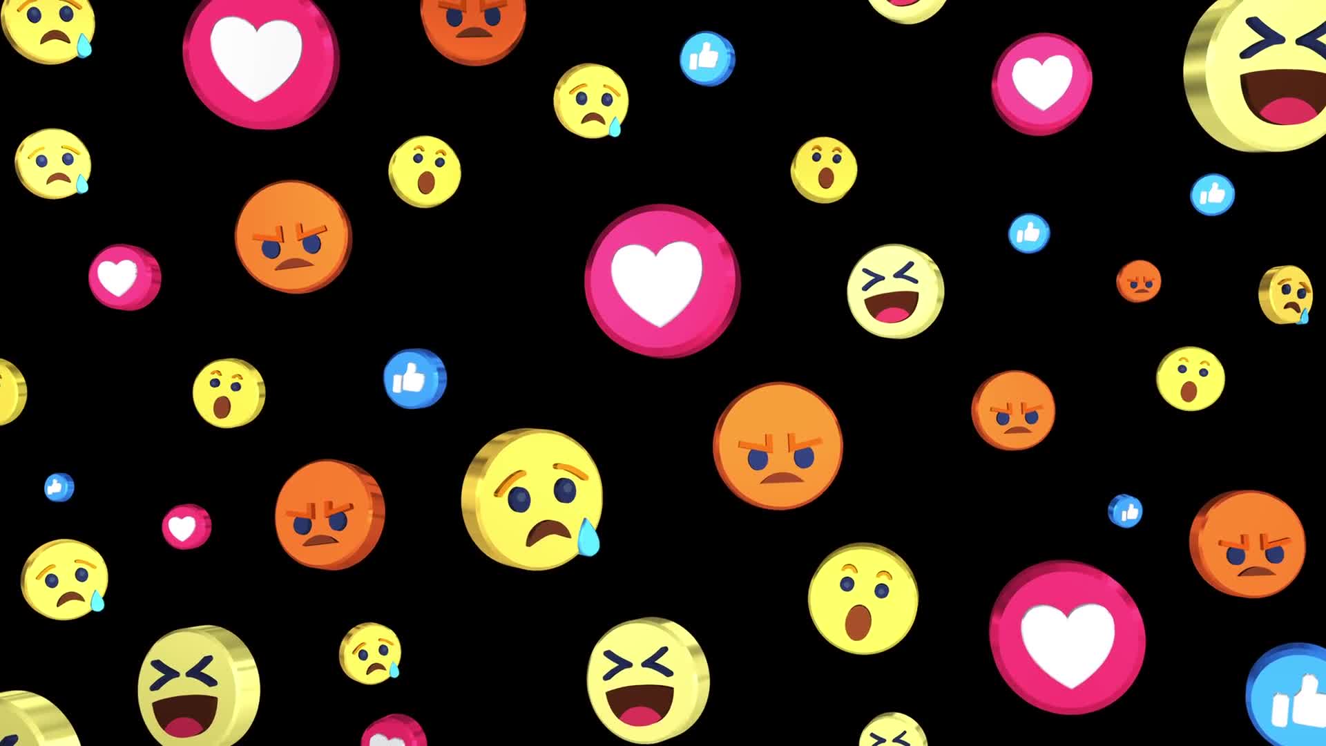 Emoji Reactions Transparent Loop