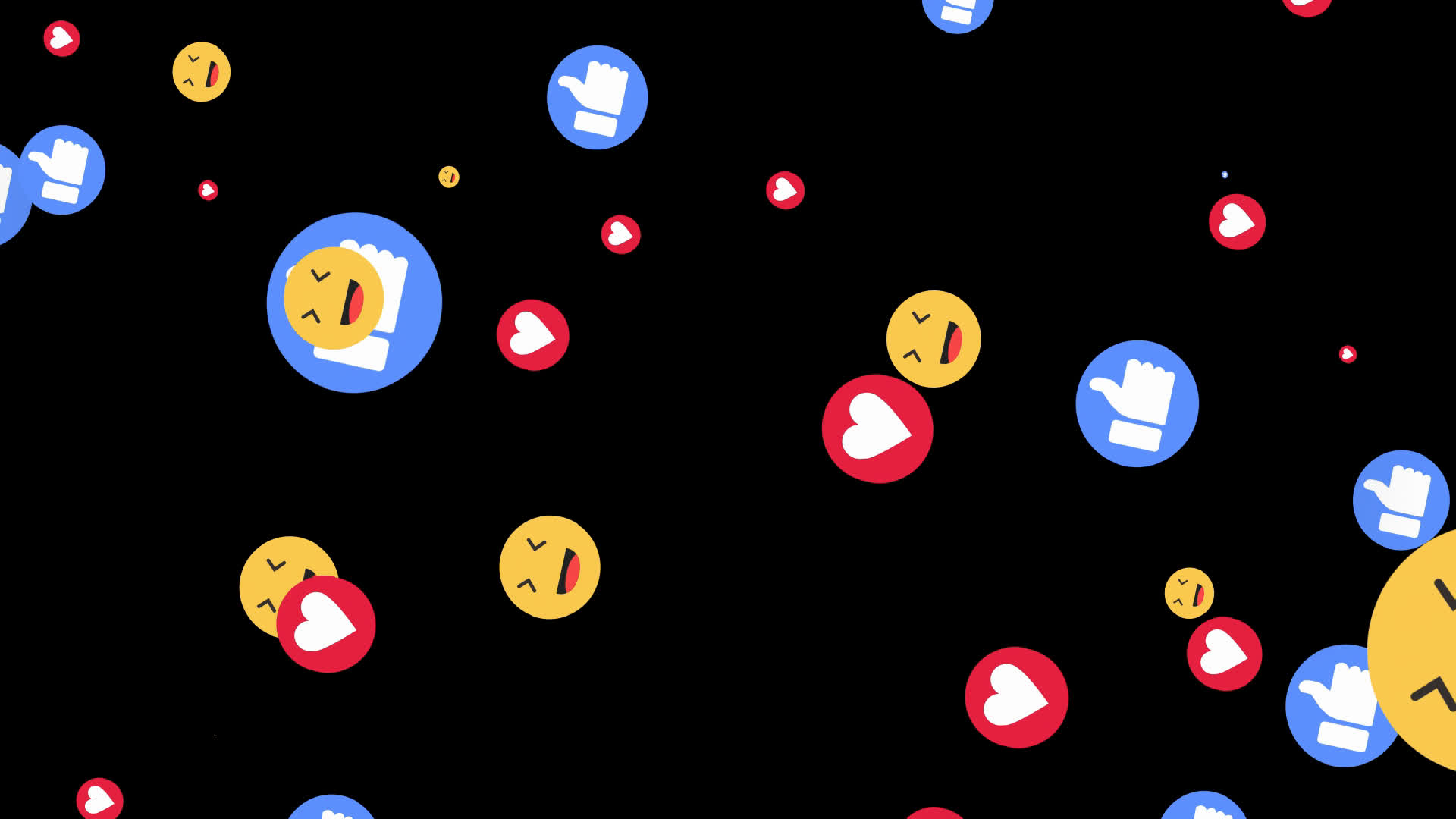 Emojis Particles Overlay - Bottom to Top