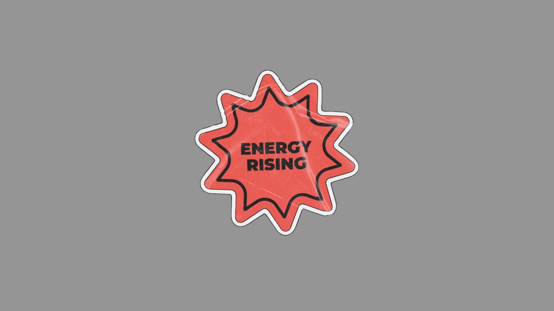 Energy Rising Starburst Badge Animation On Transparent Background On Alpha