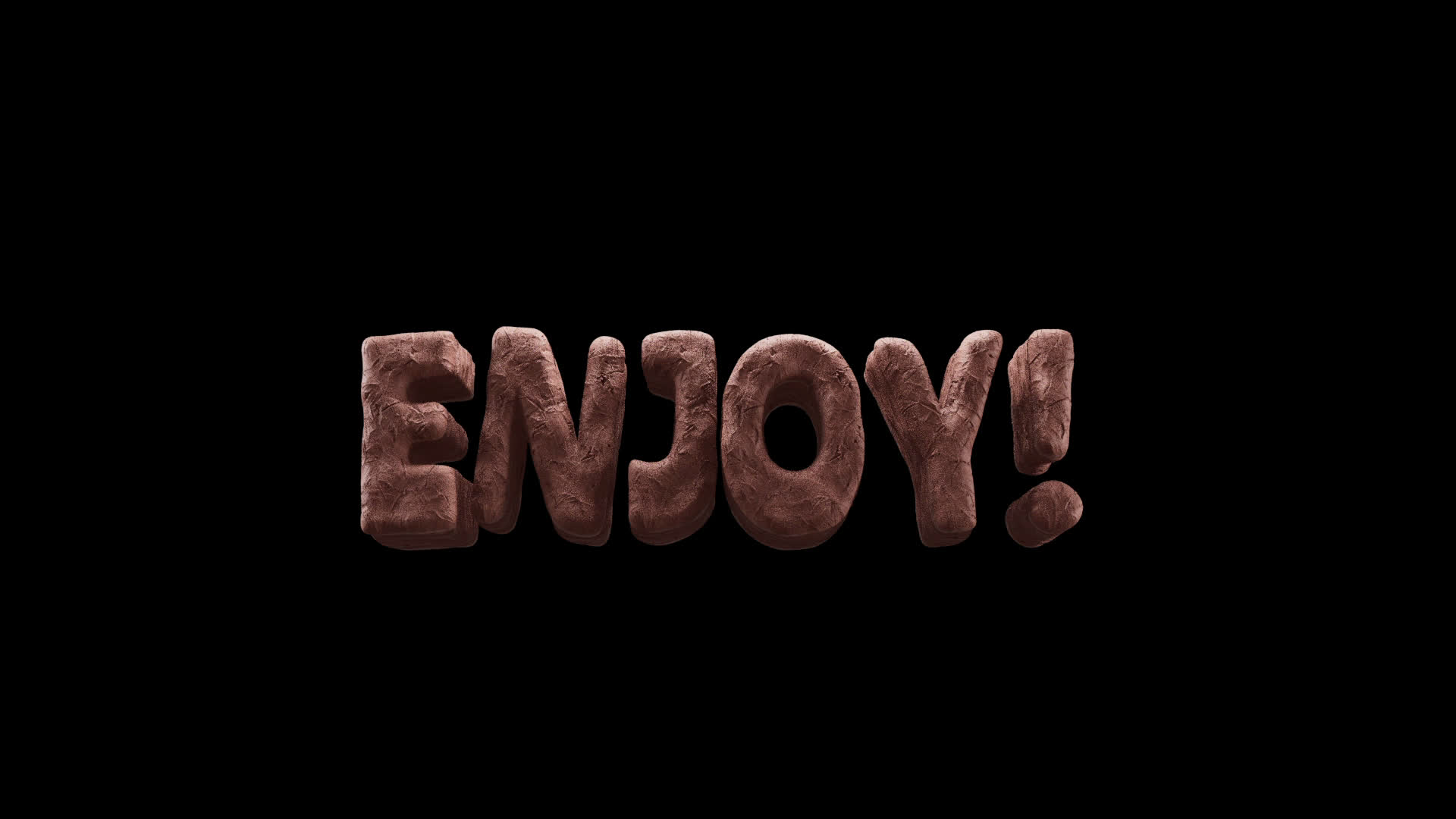 Enjoy Clay 3D Title on Alpha