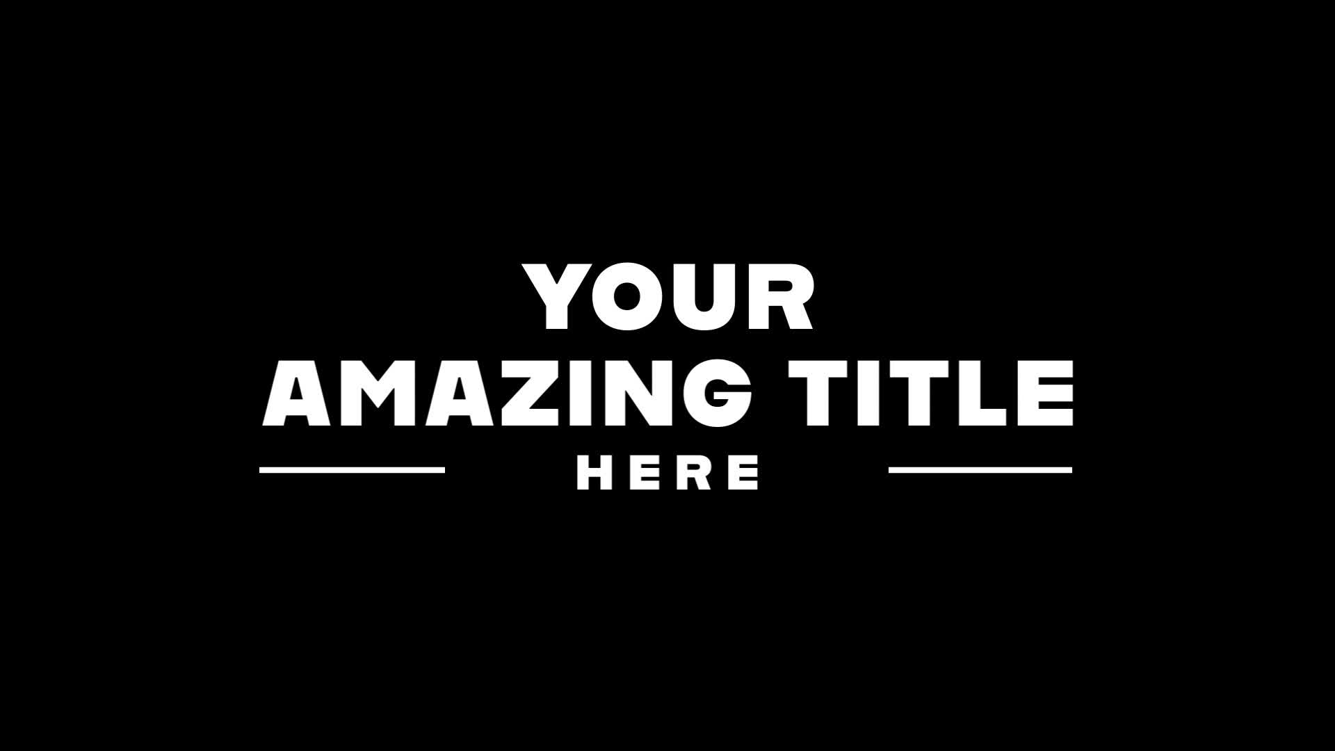 Epic Cinematic Title