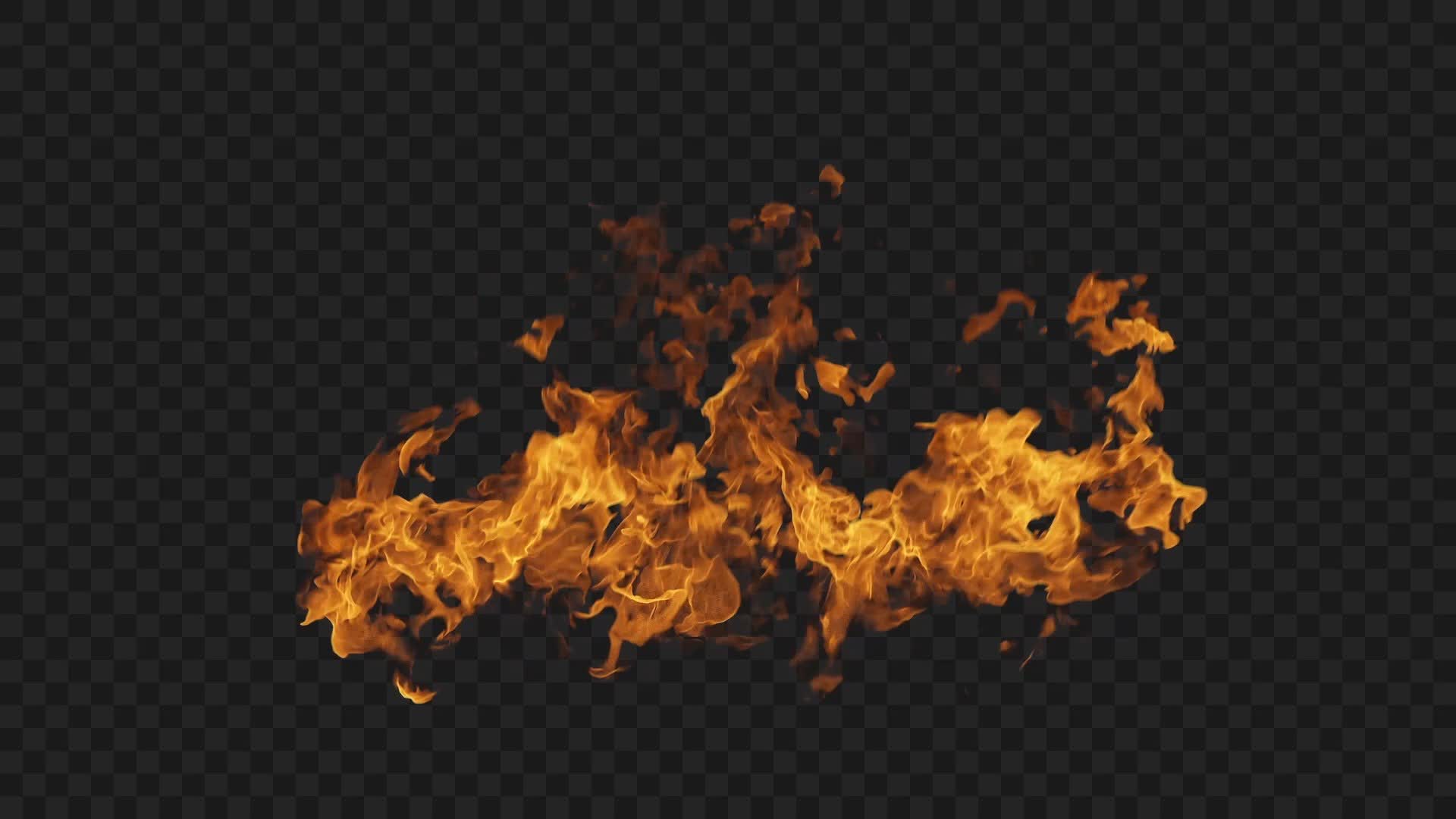 Epic Wall Fire Blaze VFX on Alpha