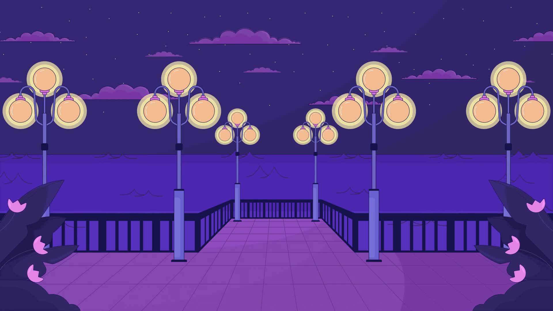 Evening Pier Beach Background