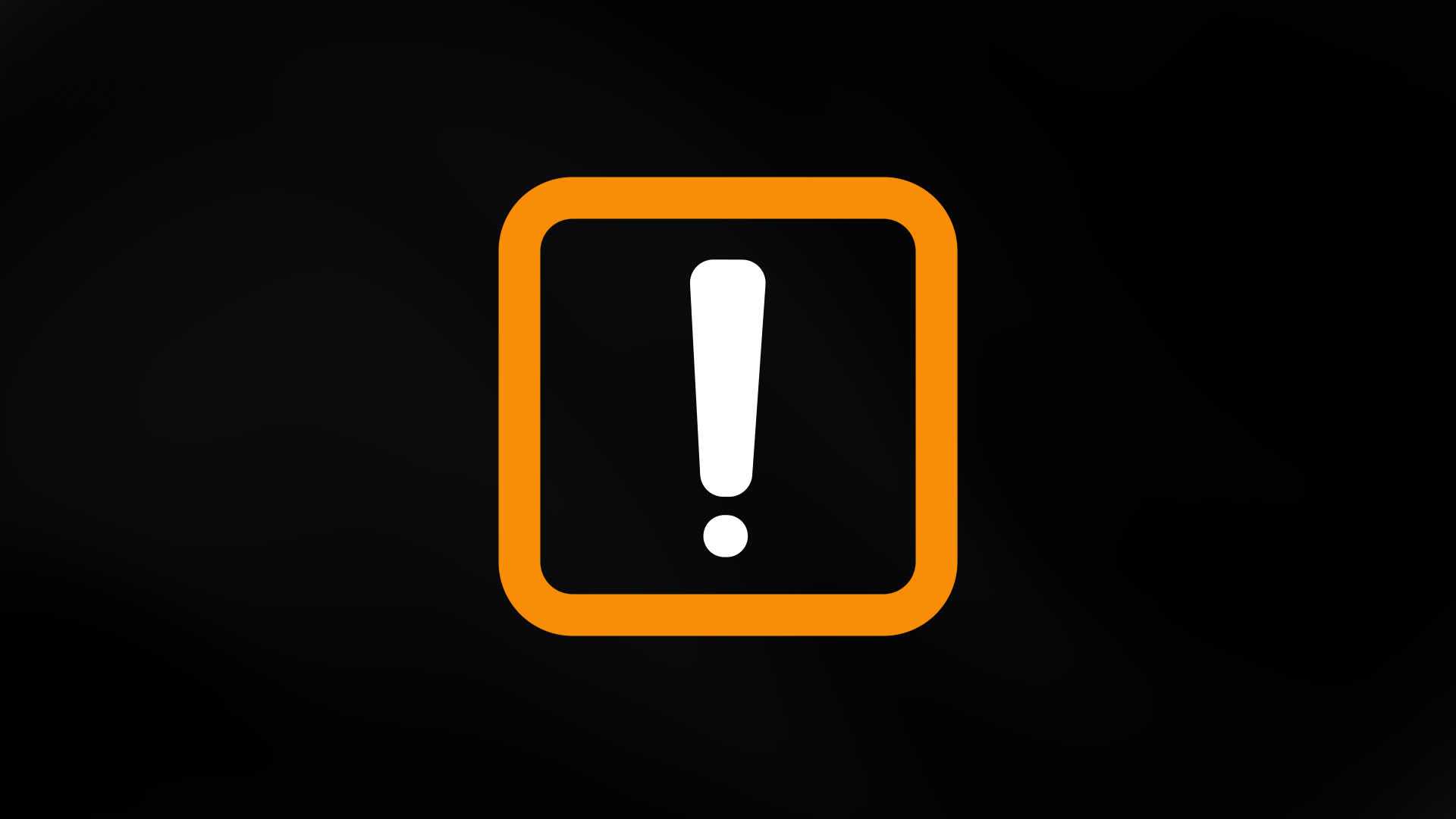 Exclamation Mark Animation With Square Outline