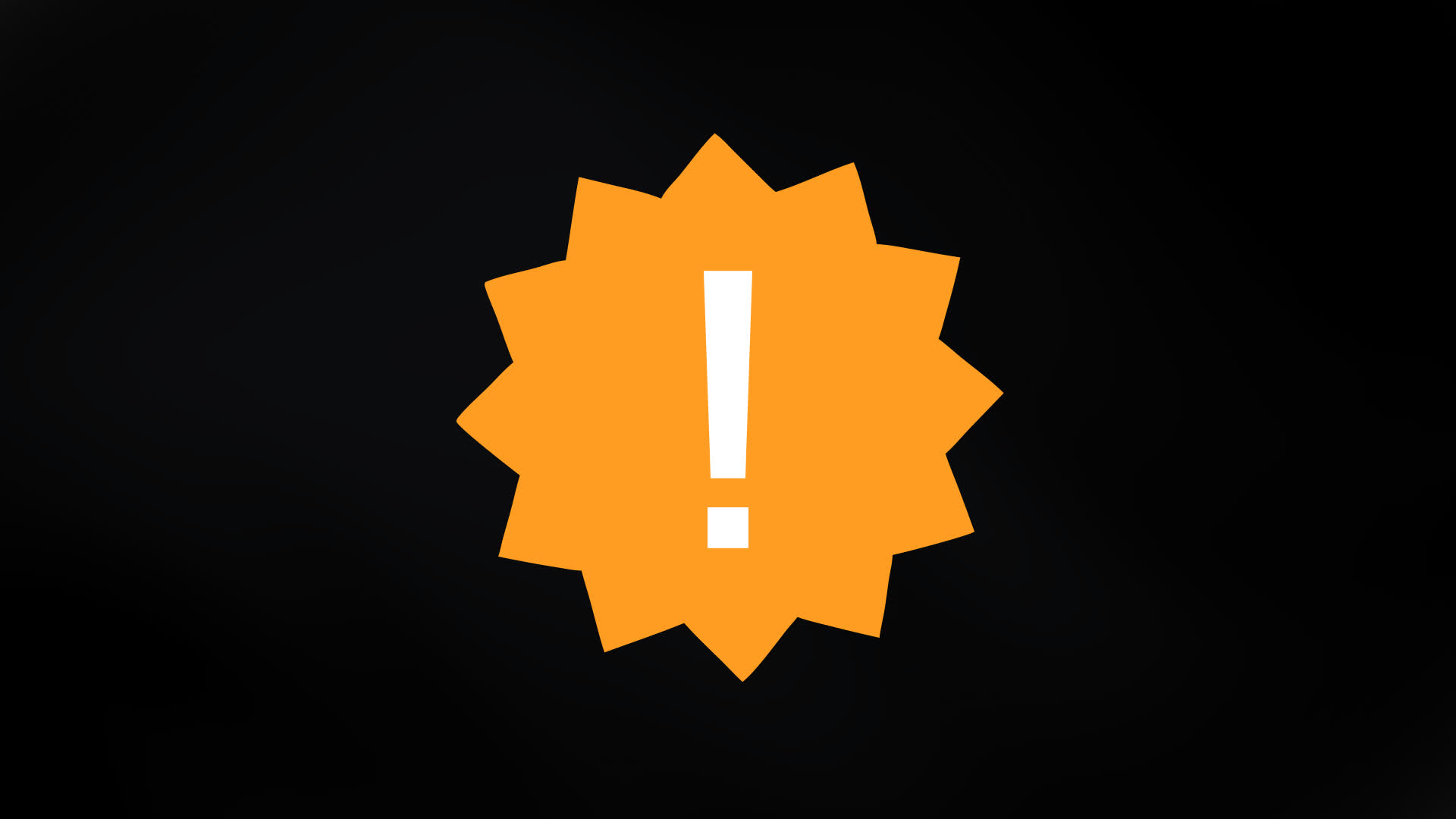 Exclamation Mark With Serrated Edge Shape Animation