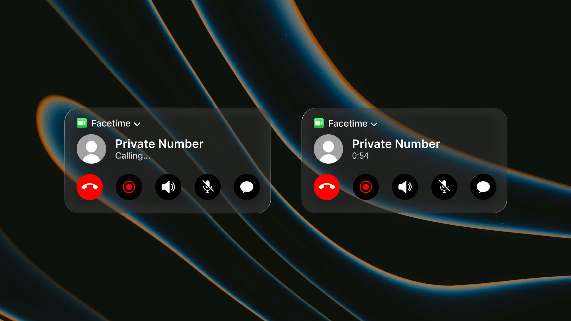 FaceTime Outgoing Calling Interface UI