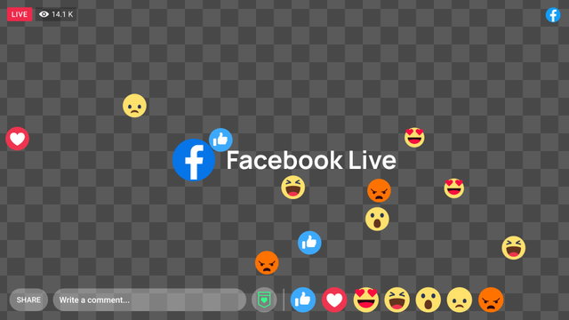 Floating Facebook Emojis Overlay • Motion Graphics Template • Uppbeat