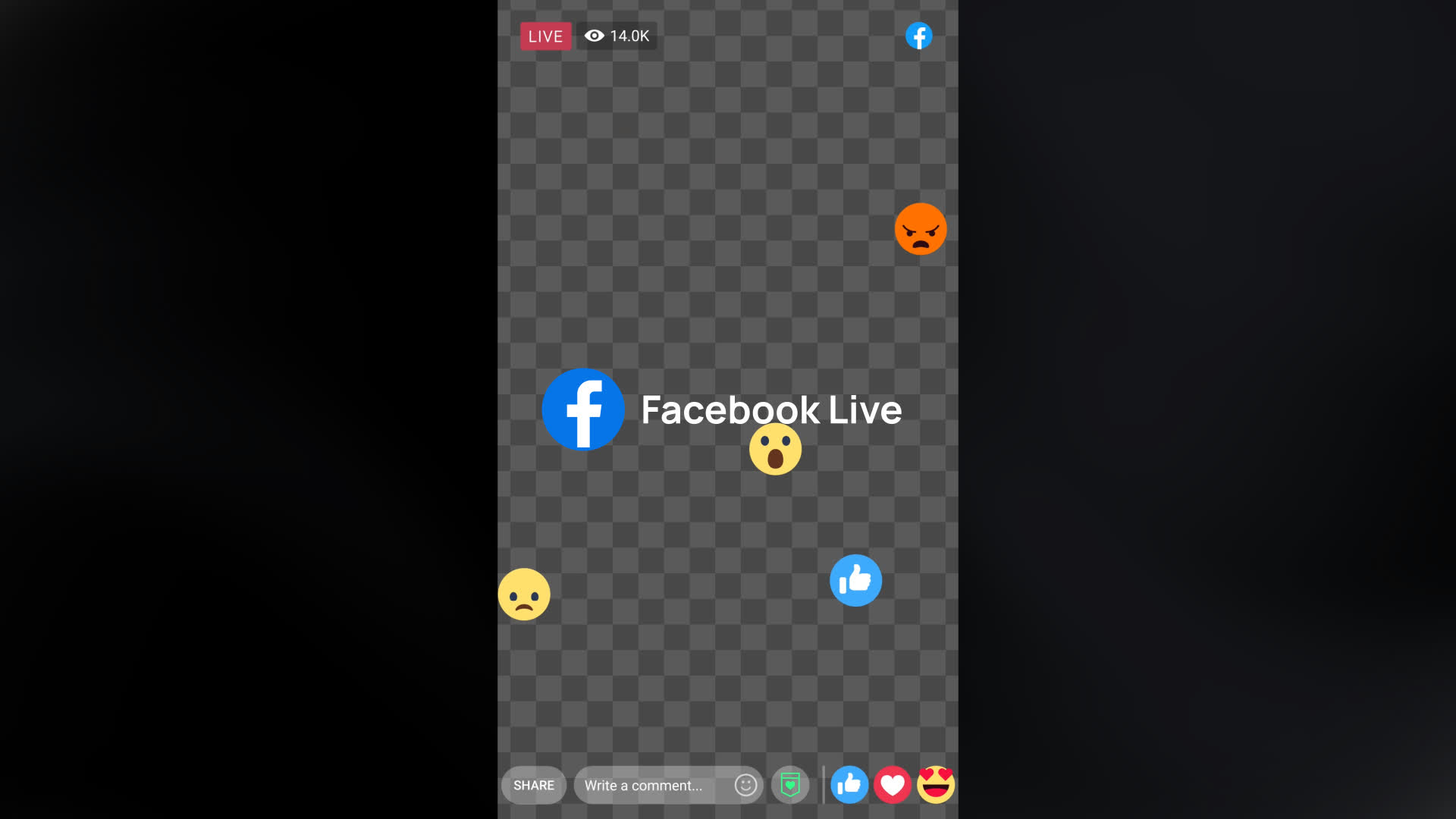 Facebook Mobile Live Emoji Overlay