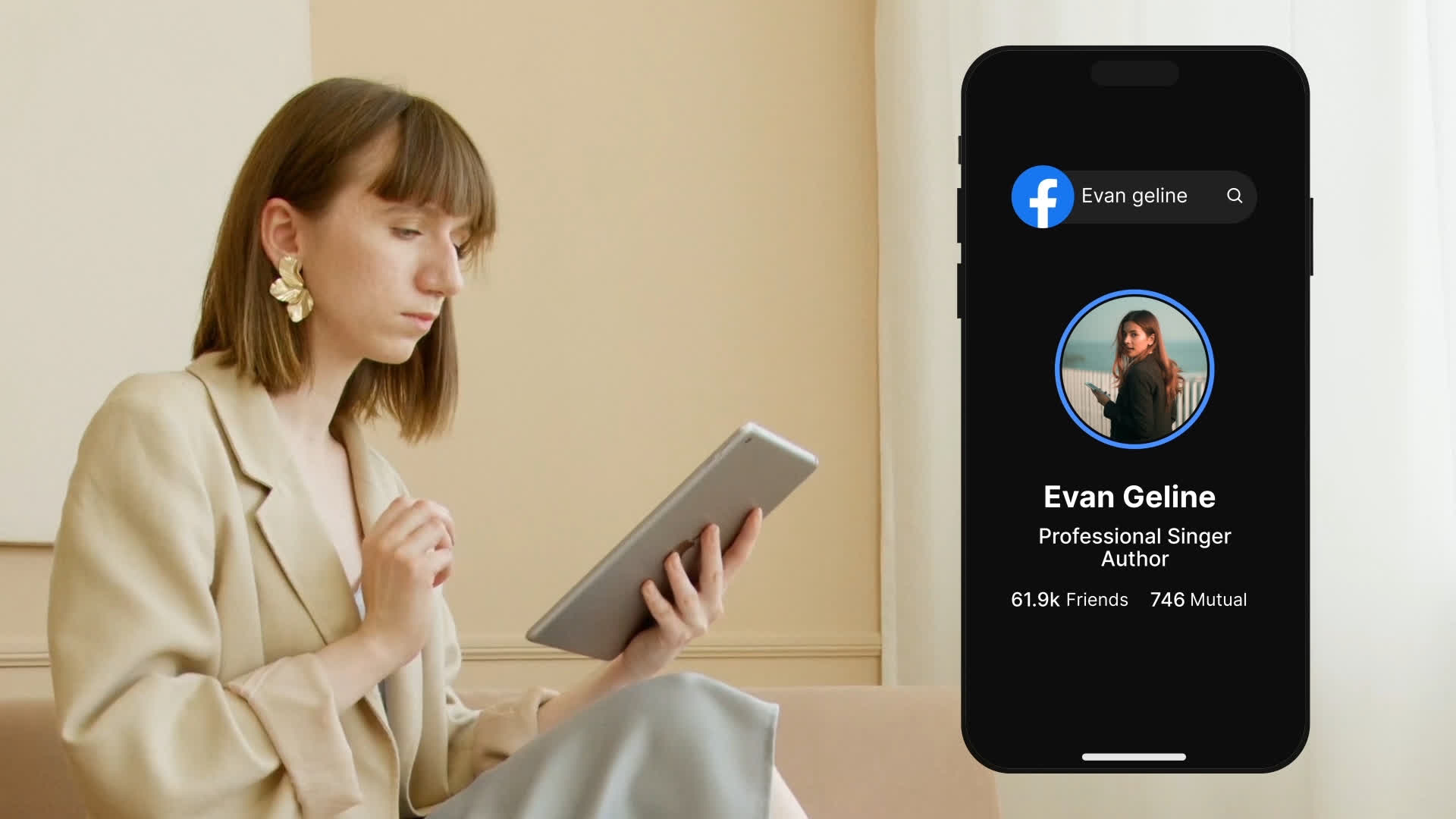 Facebook Mobile Search Bar With Friends Count Details