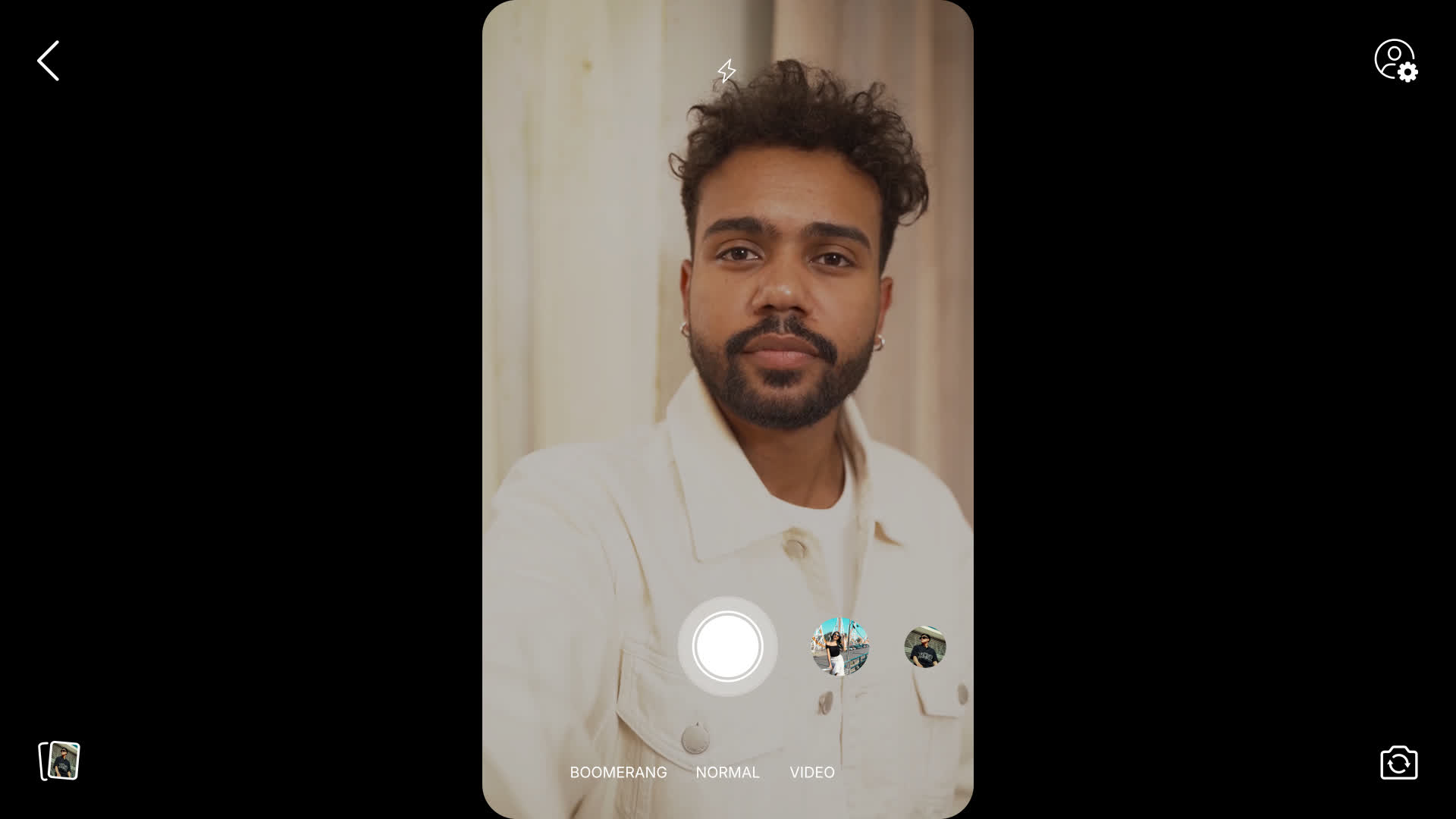 Facebook Story Video Recording Screen 2