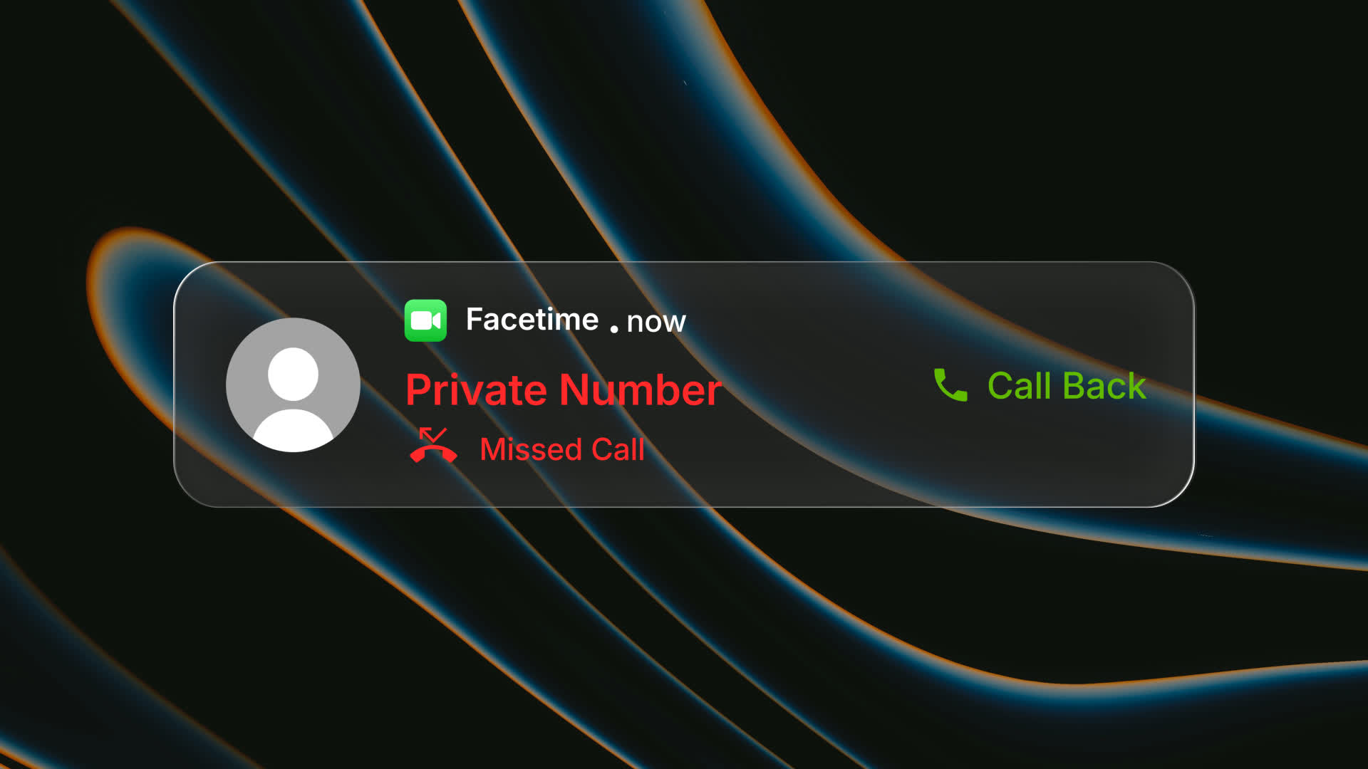 Facetime Missed Call Popup UI