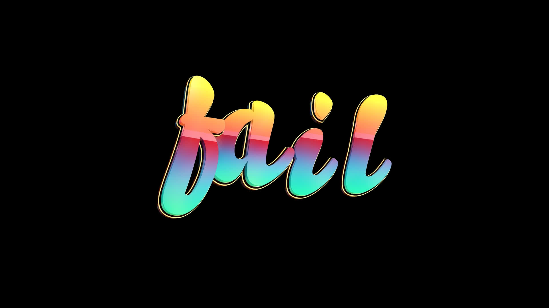 Fail - Colorful Text