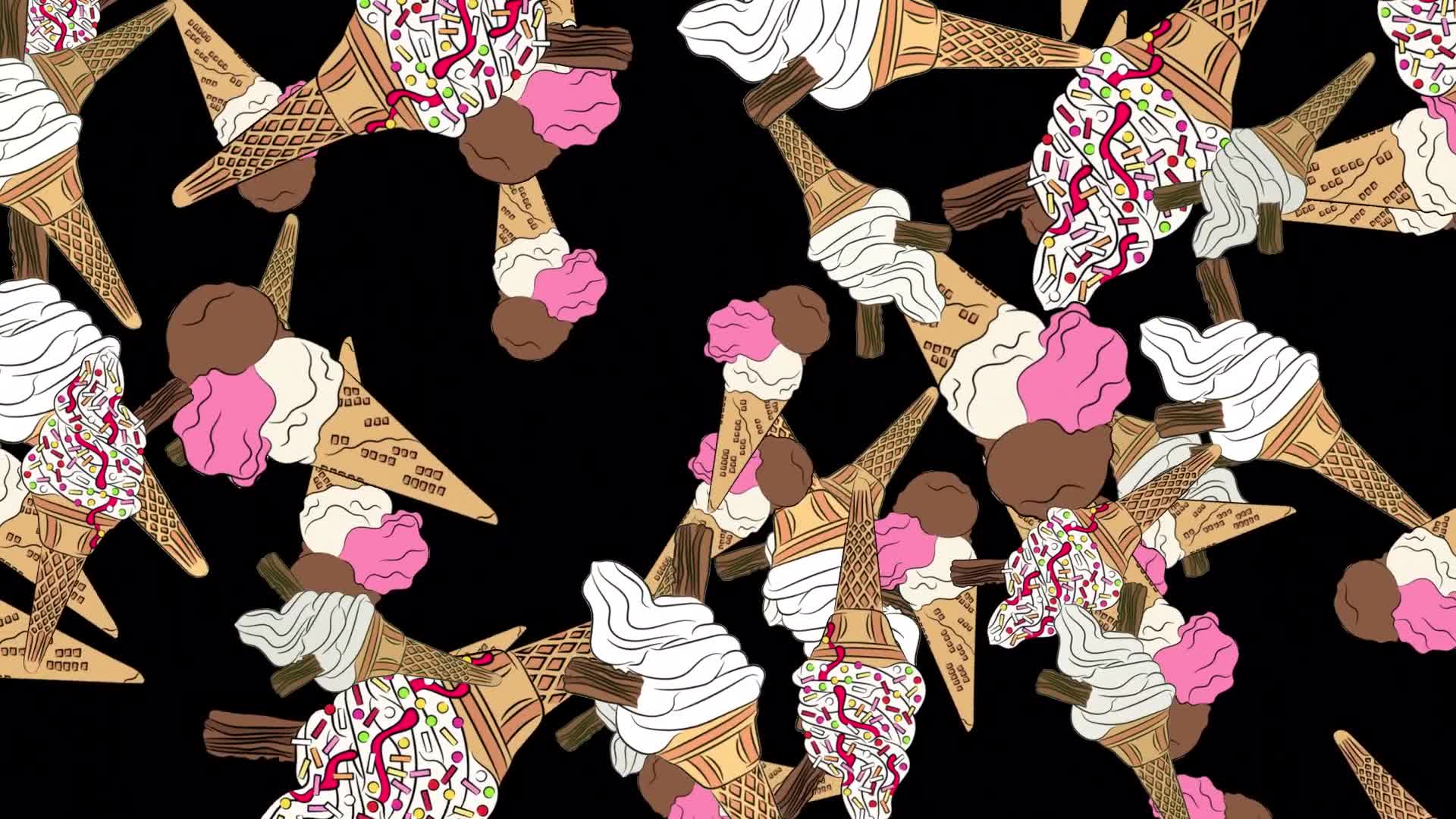 Falling Ice Creams On Alpha