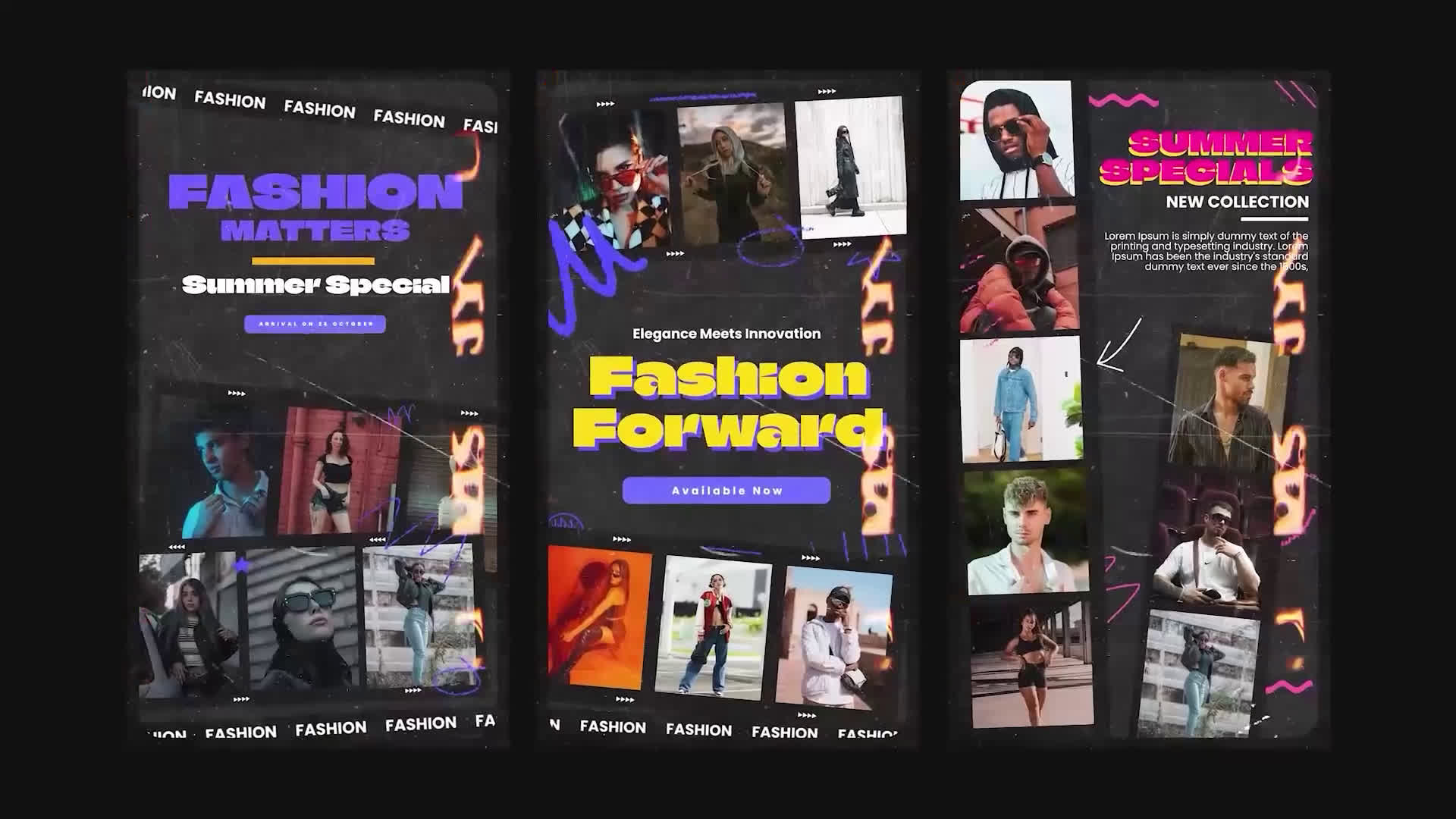 Fashion Film Strip Story