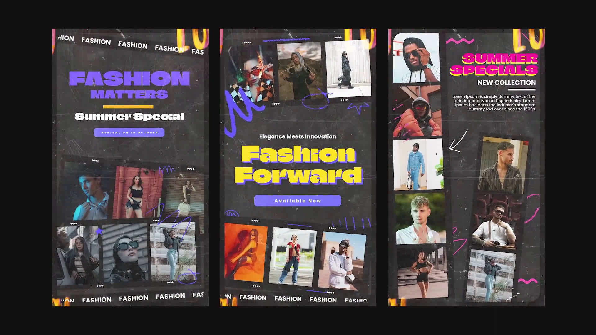 Fashion Film Strip Story