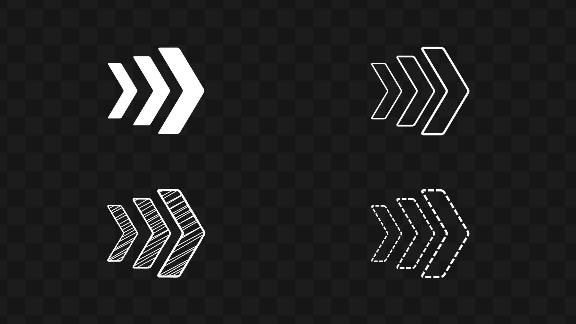 Fast Forward Direction Arrow Design