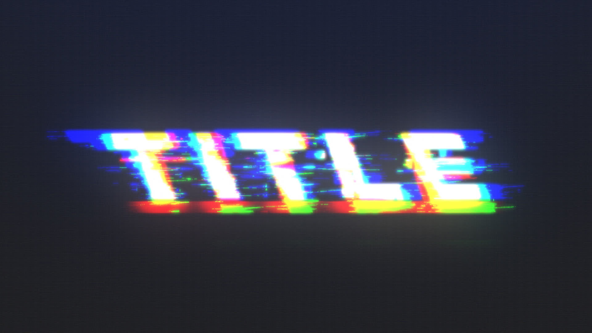 Fast Glitch RGB Title Reveal