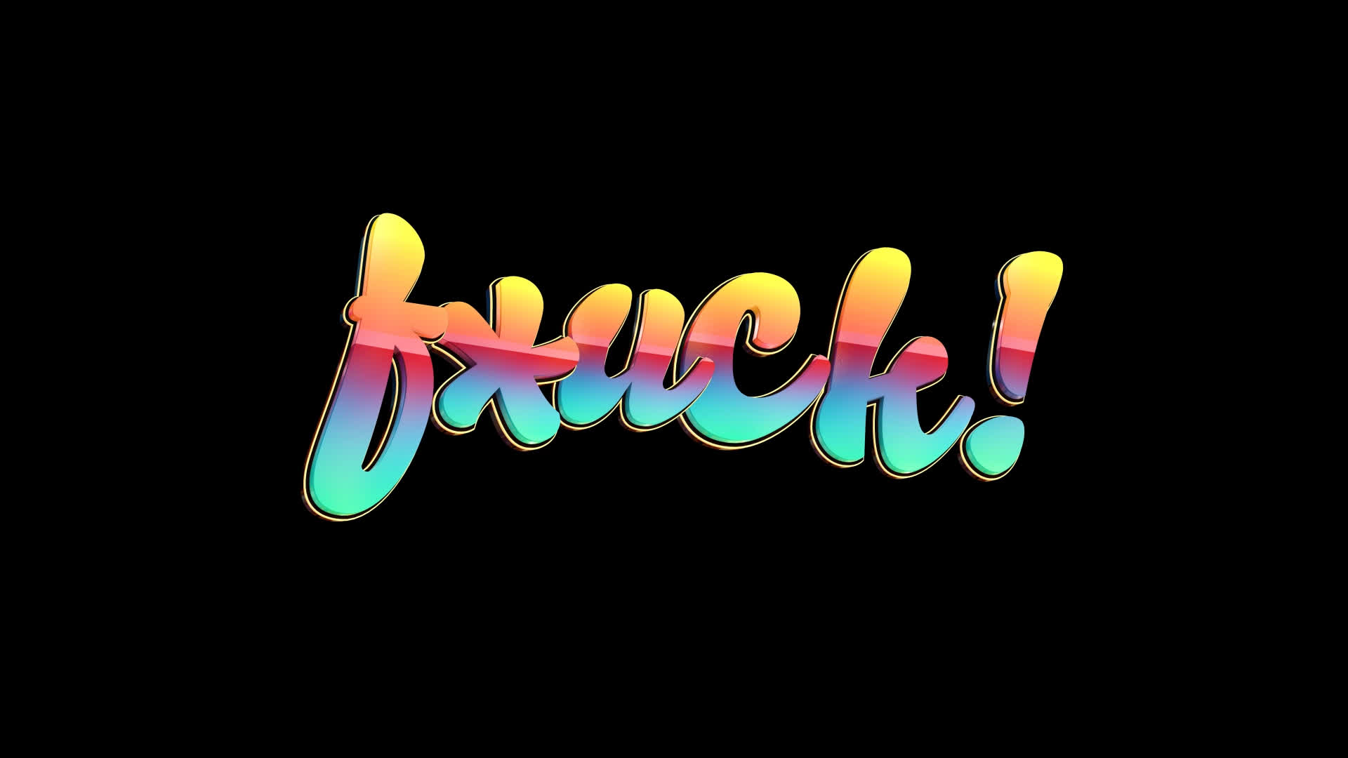 F*ck - Colorful Text